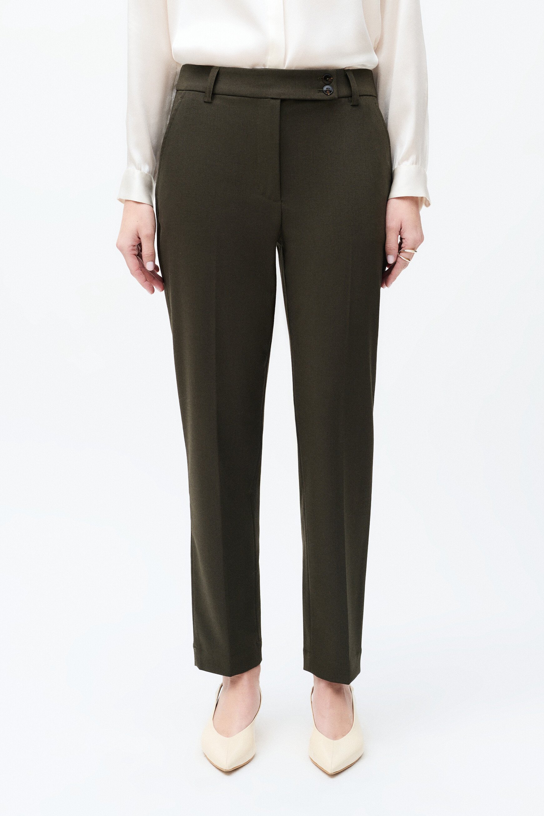 Broek Pilotiville vert foncé vrouw