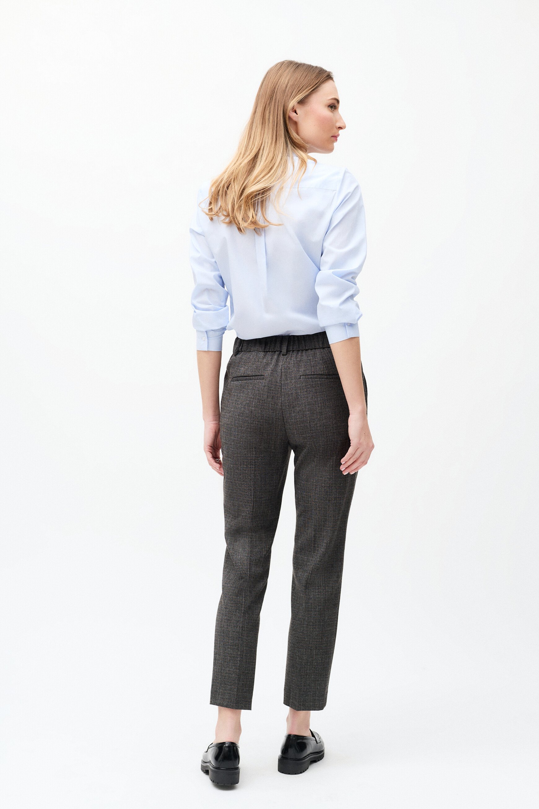 Pantalon Psidiko18 gris femme