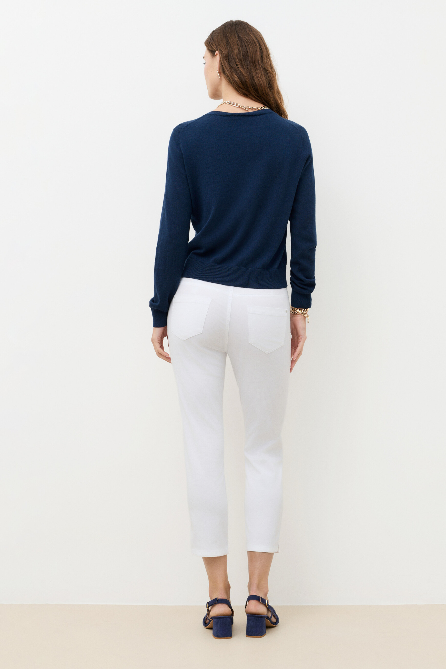 Malha Mcolette azul-marinho mulher