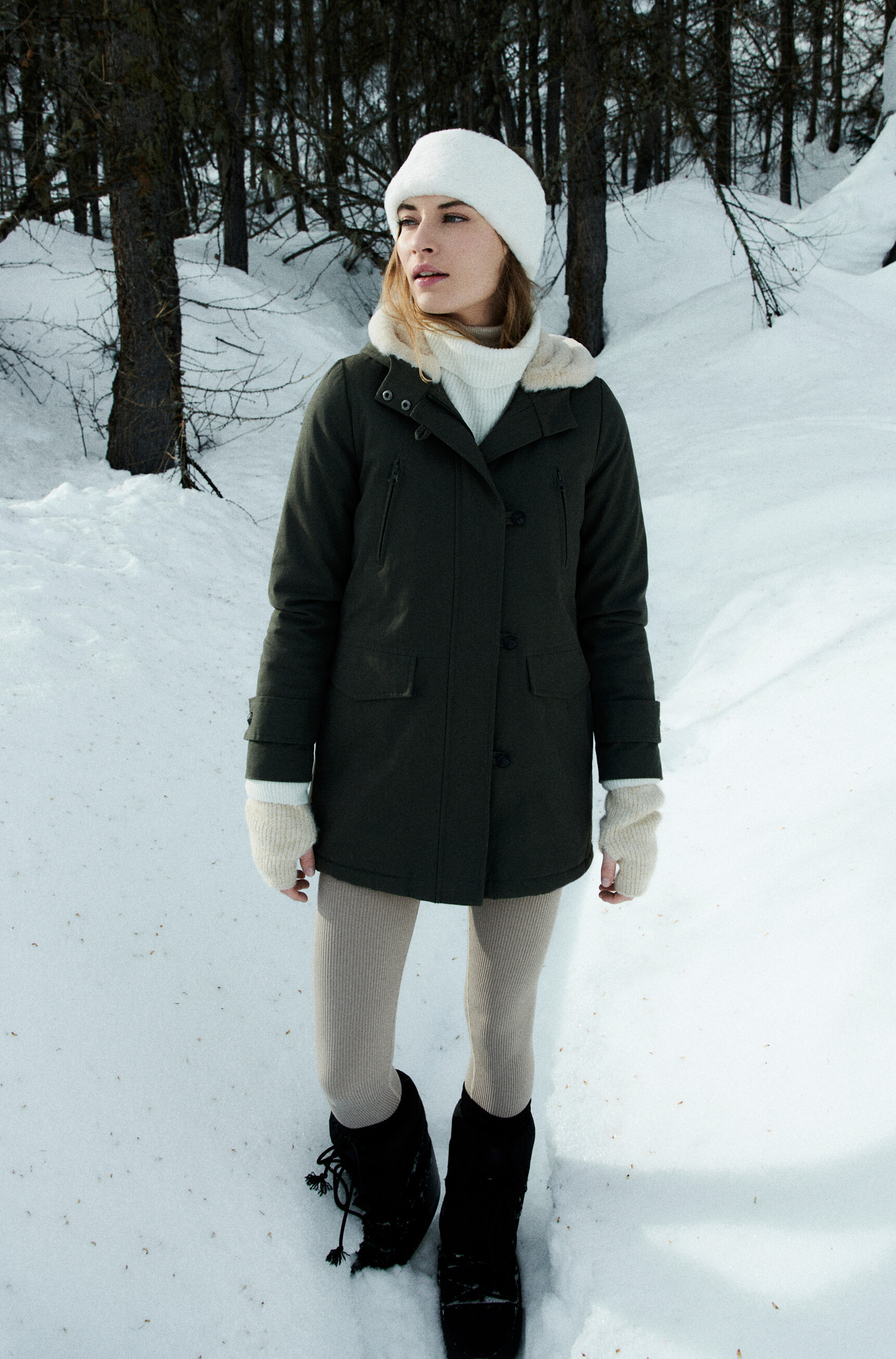 parka kaki femme caroll