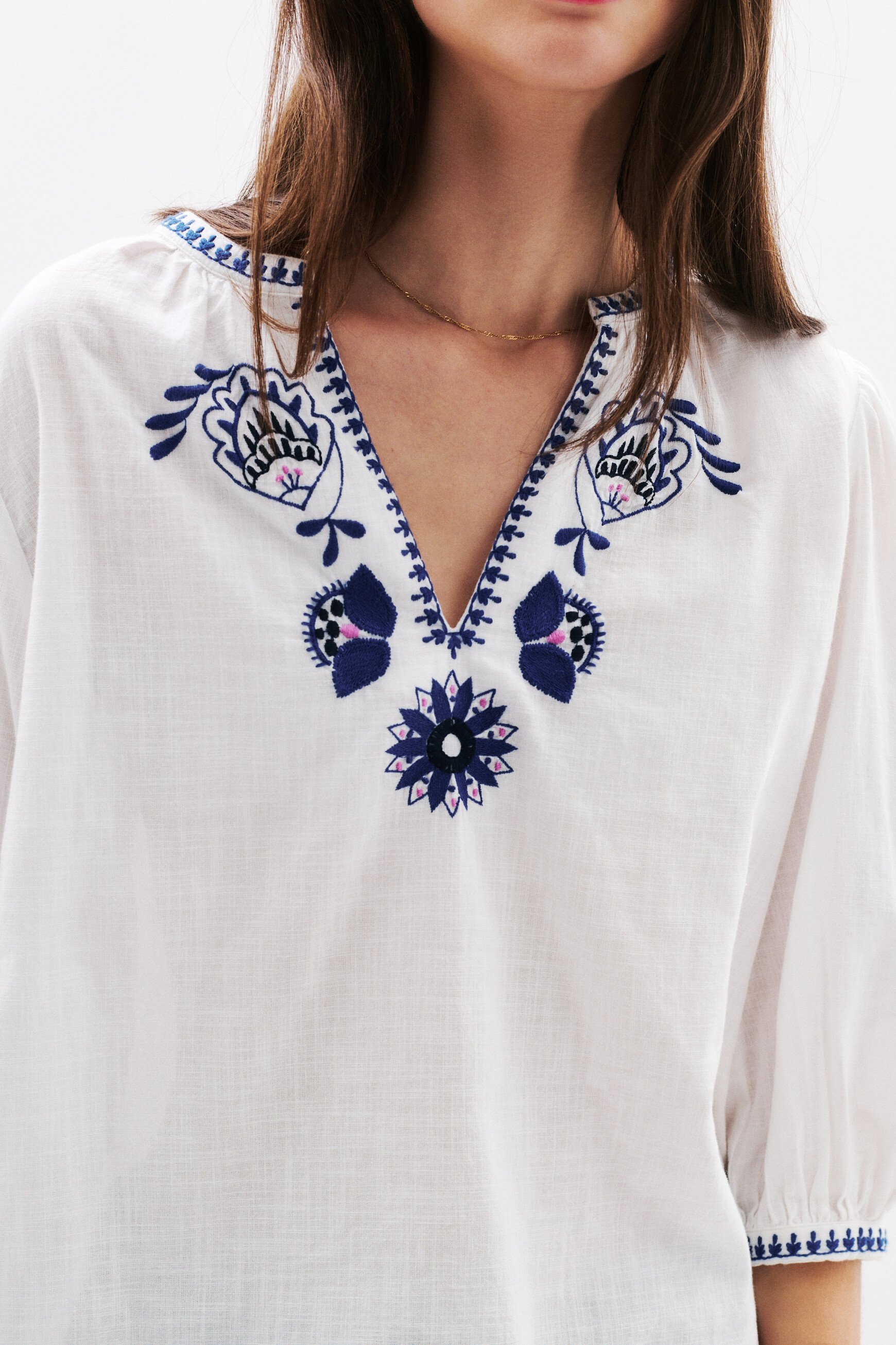 blouse cangelina bleu marine femme Blouse cangelina bleu marine femme