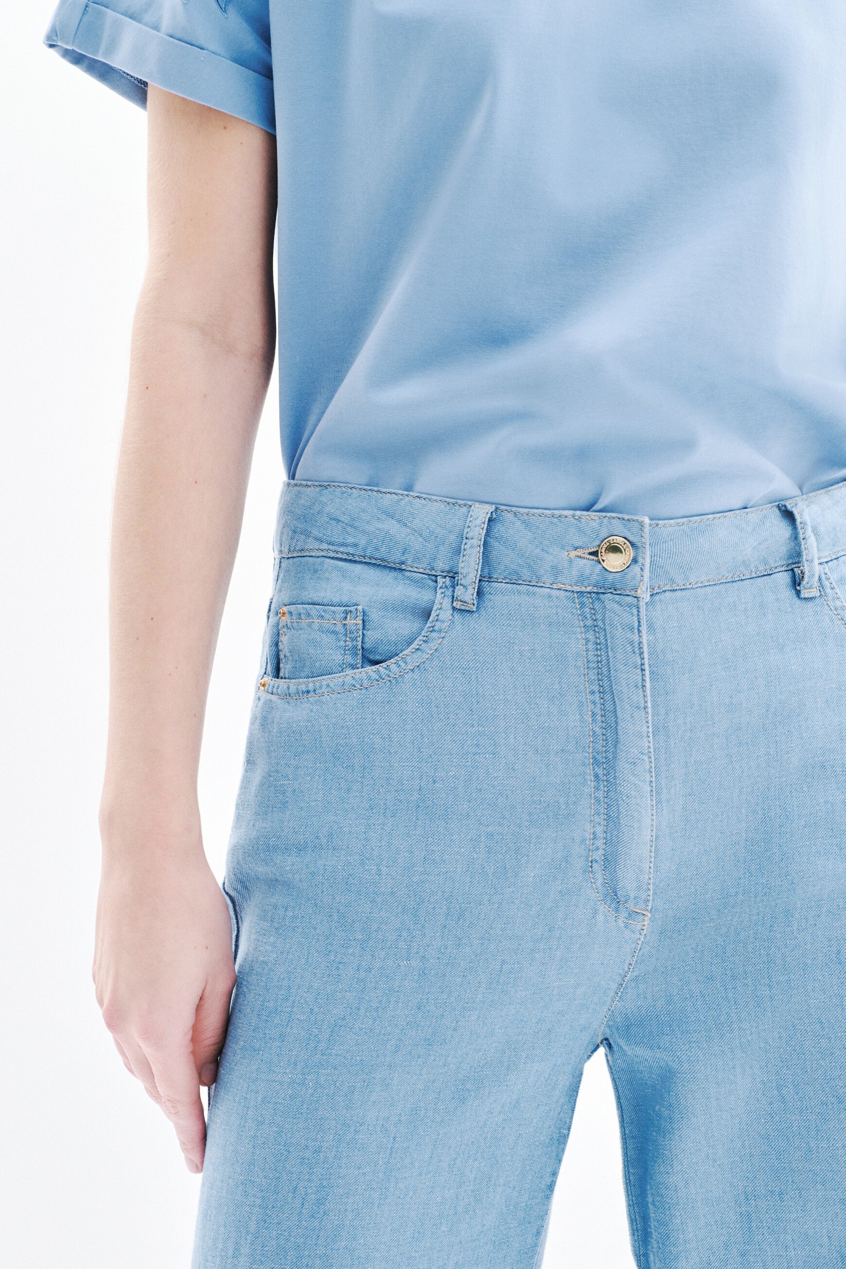 pantalon plincoln bleu ciel femme Pantalon plincoln bleu ciel femme