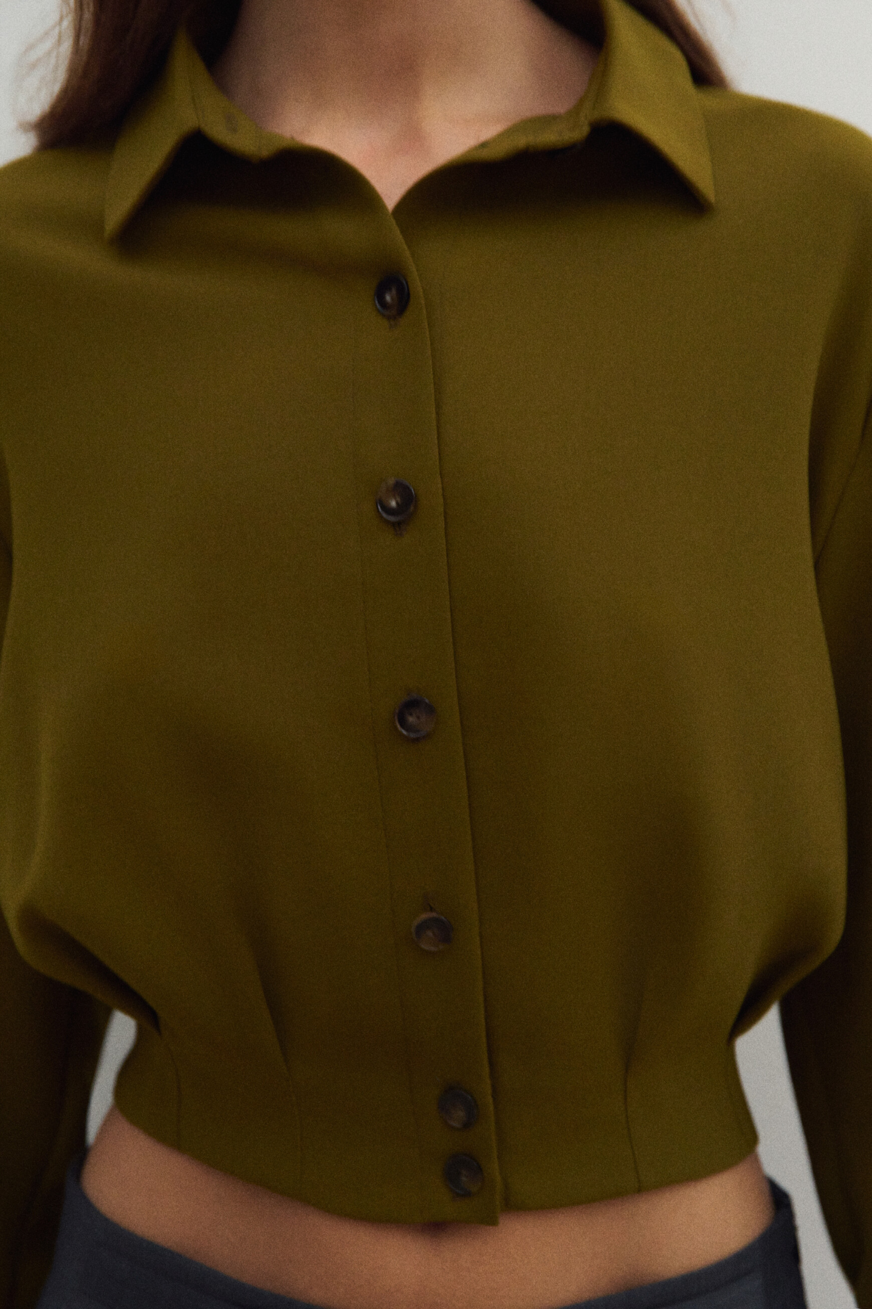 Chemise Cime vert olive femme