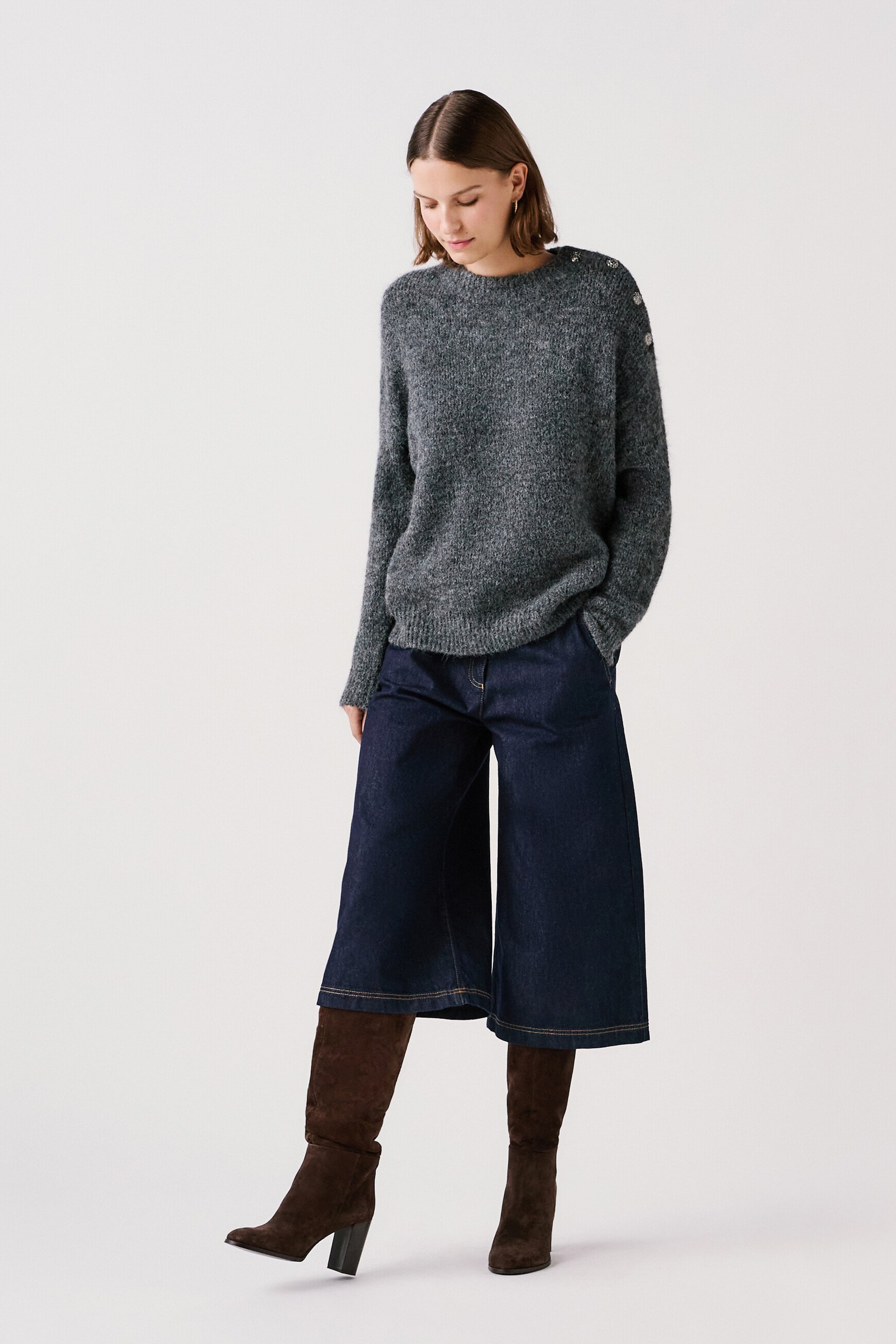 Mgrace2 sweater dark grey woman