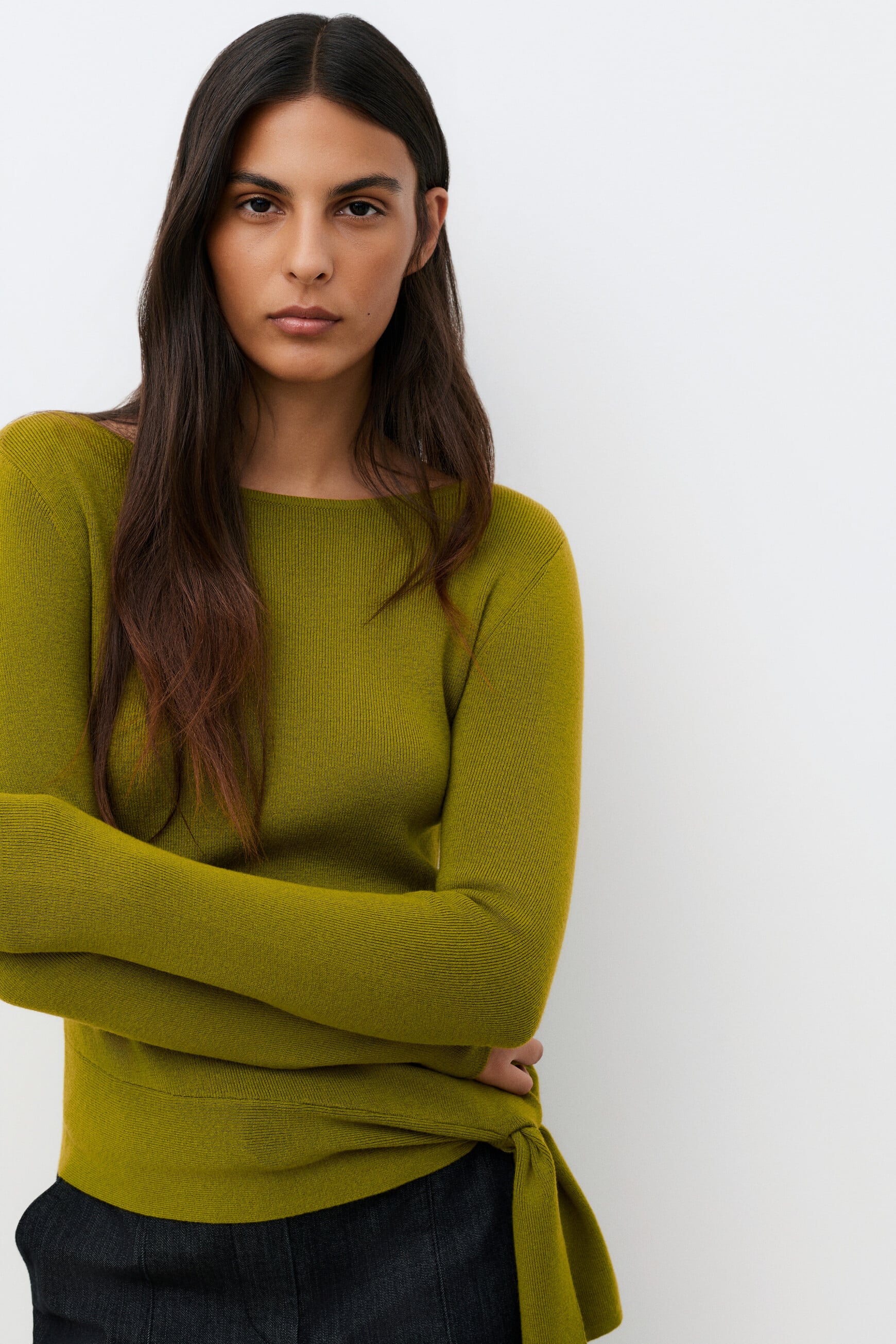 Maglione Mbianca verde oliva donna