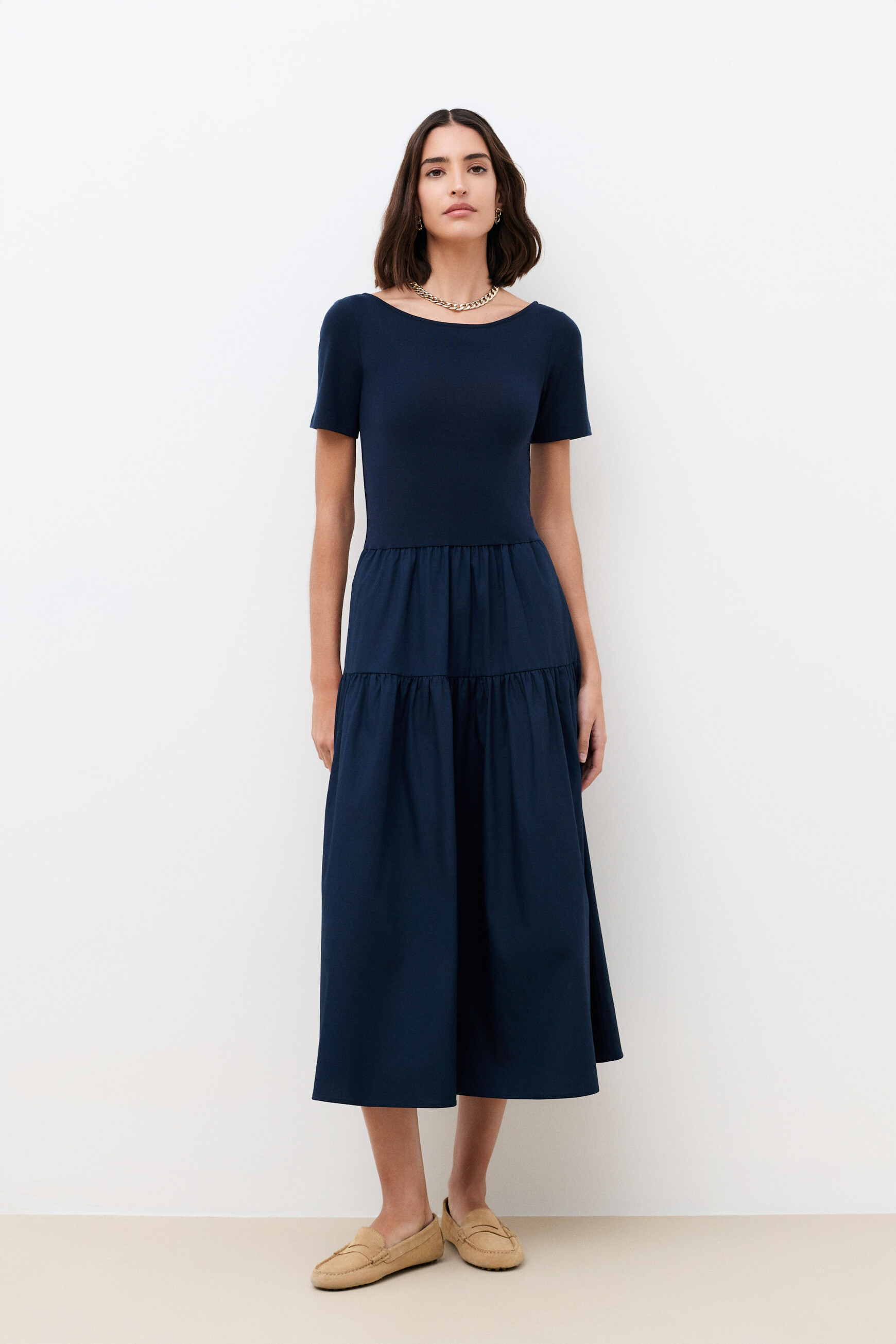 Robe Rmargaret bleu marine femme