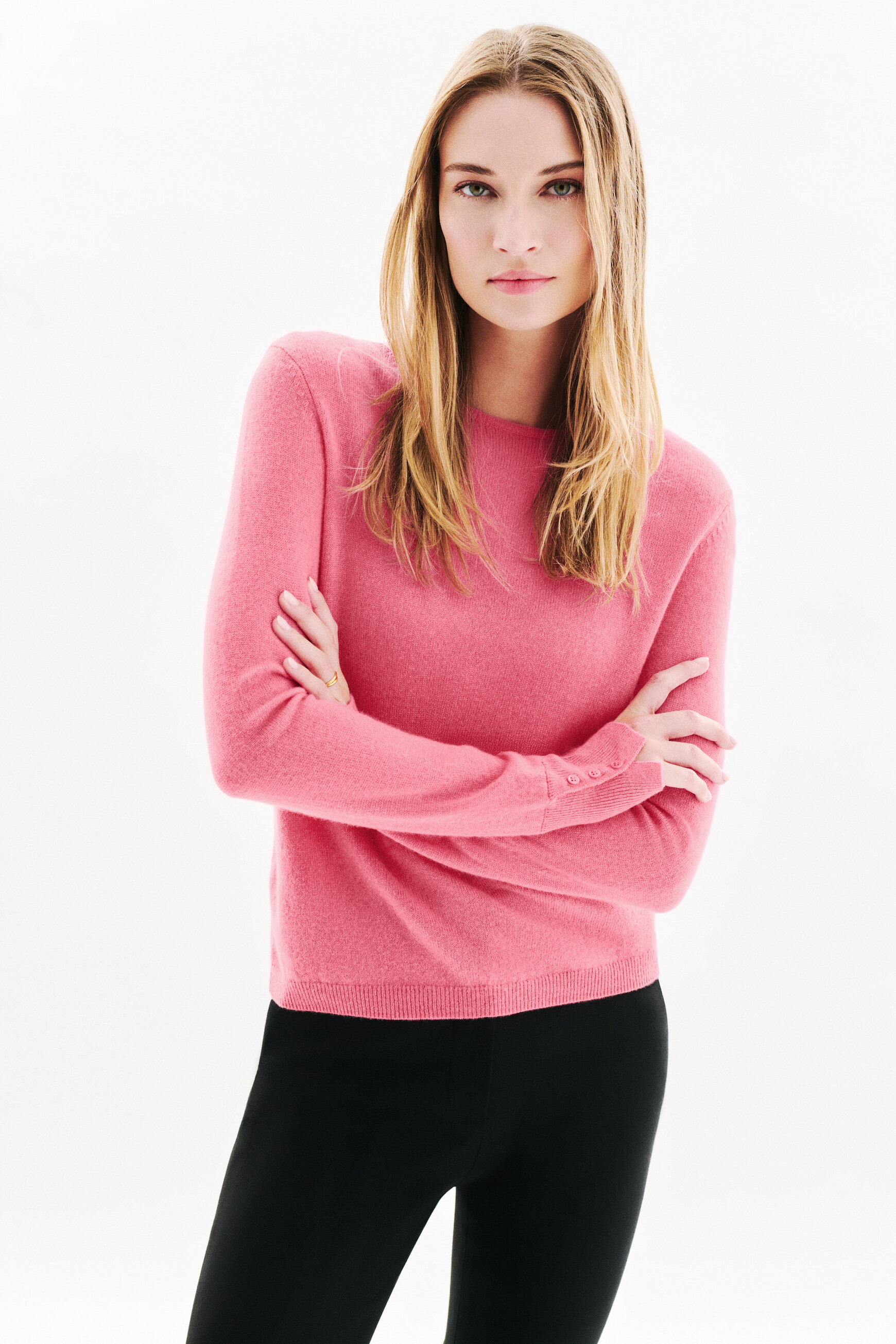 Pull mzoan 100% cachemire vieux rose femme