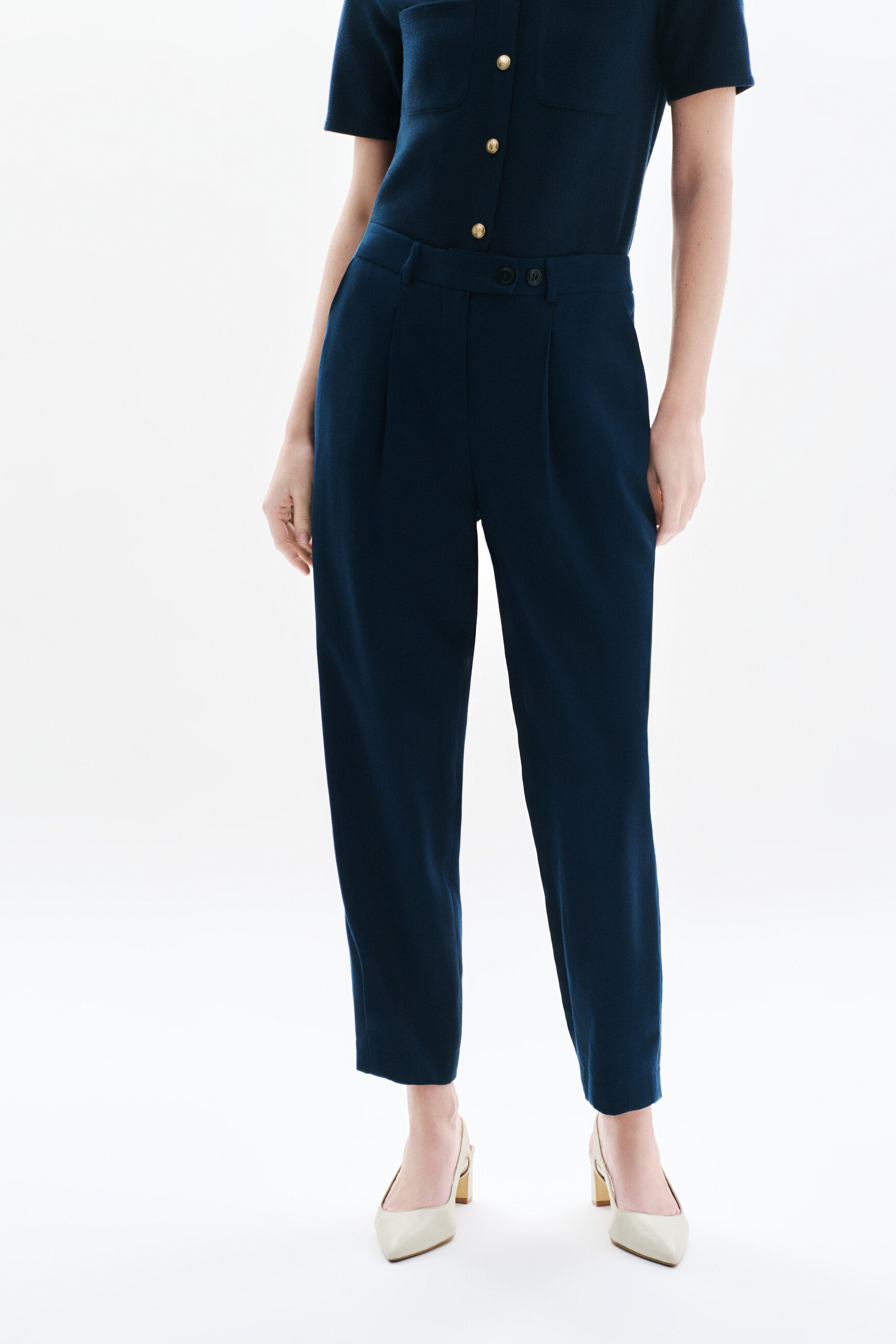 pantalon pvicky bleu marine femme Pantalon Pvicky bleu marine femme