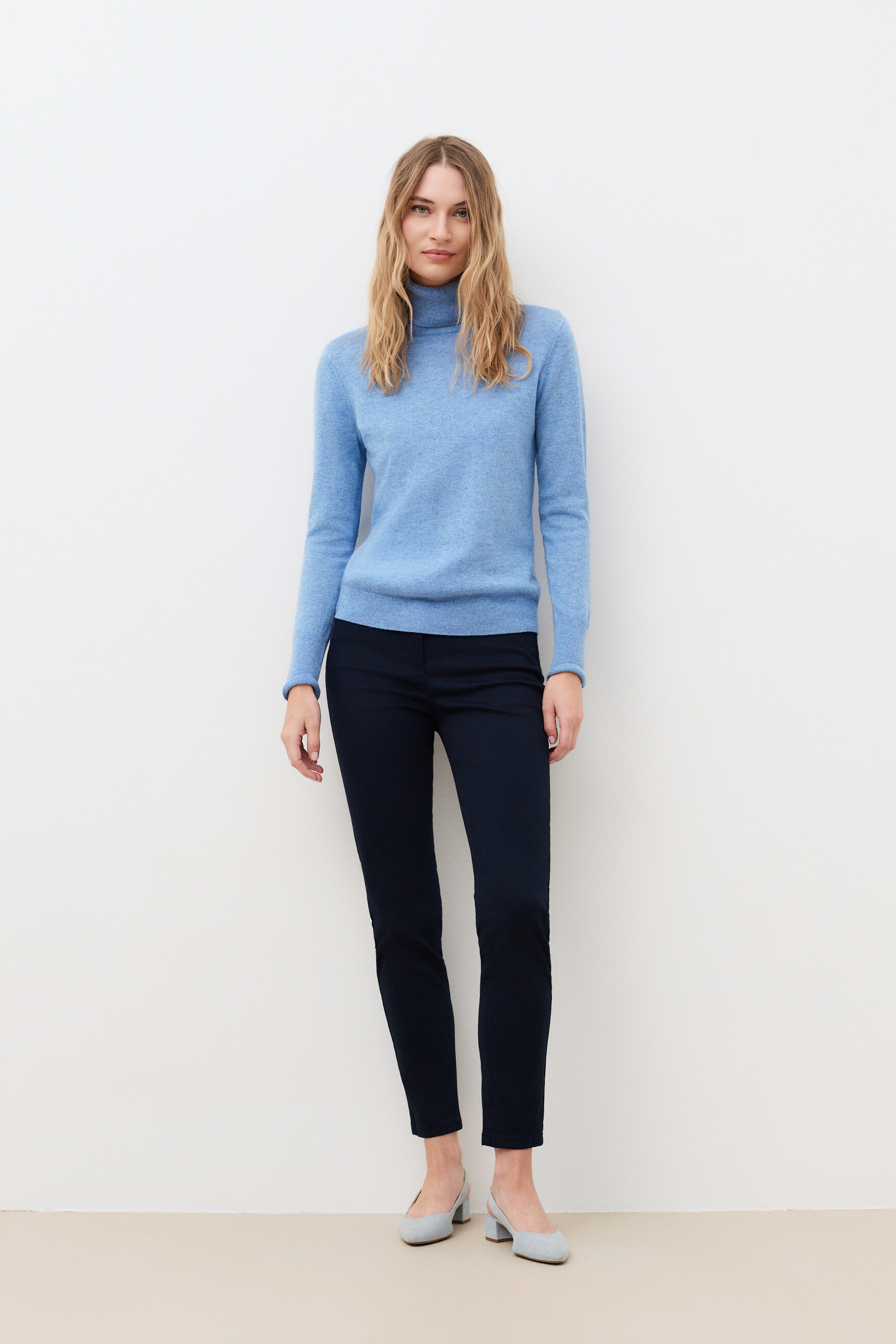 Dylan b 100% cashmere sweater lavender blue woman
