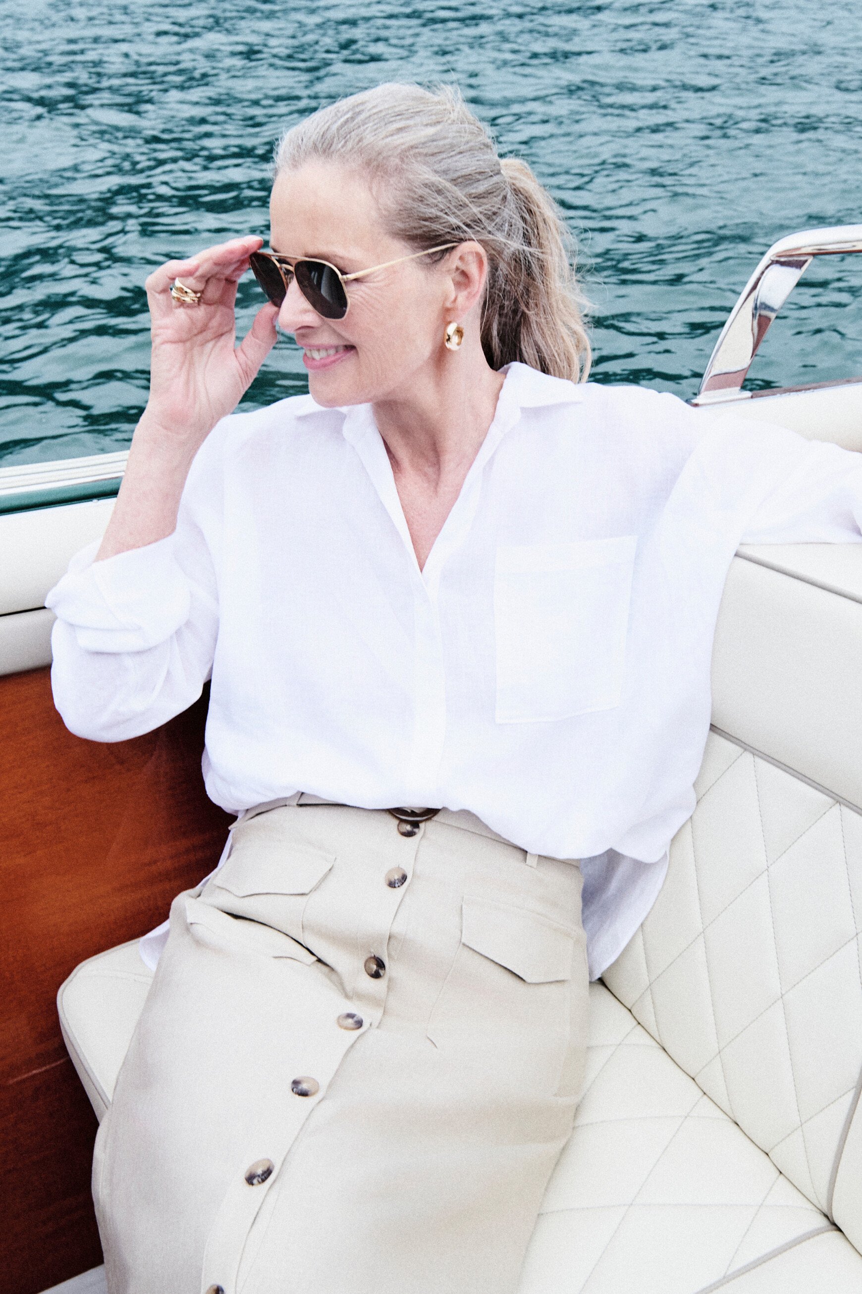 100 linnen hemd sandy oversized wit vrouw 100% linnen hemd Sandy, oversized wit vrouw