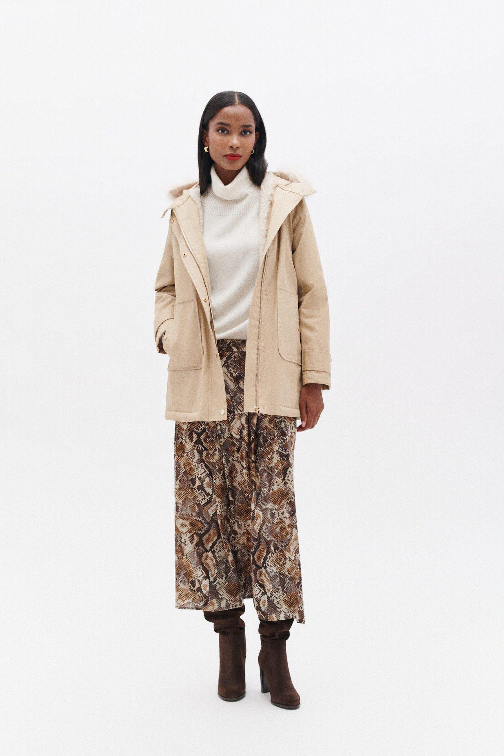 Parka galaska beige femme
