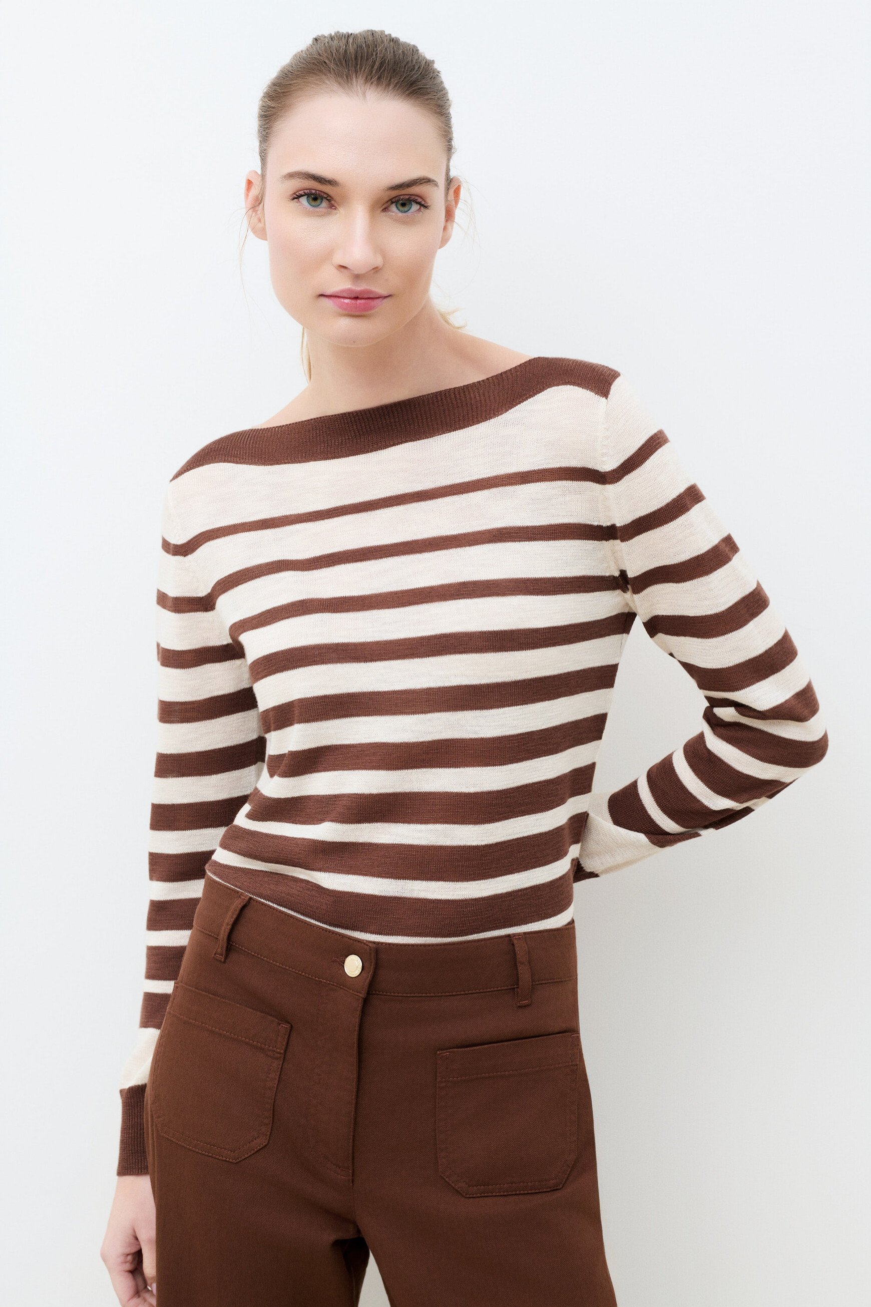 Mwallis Trui bruin vrouw