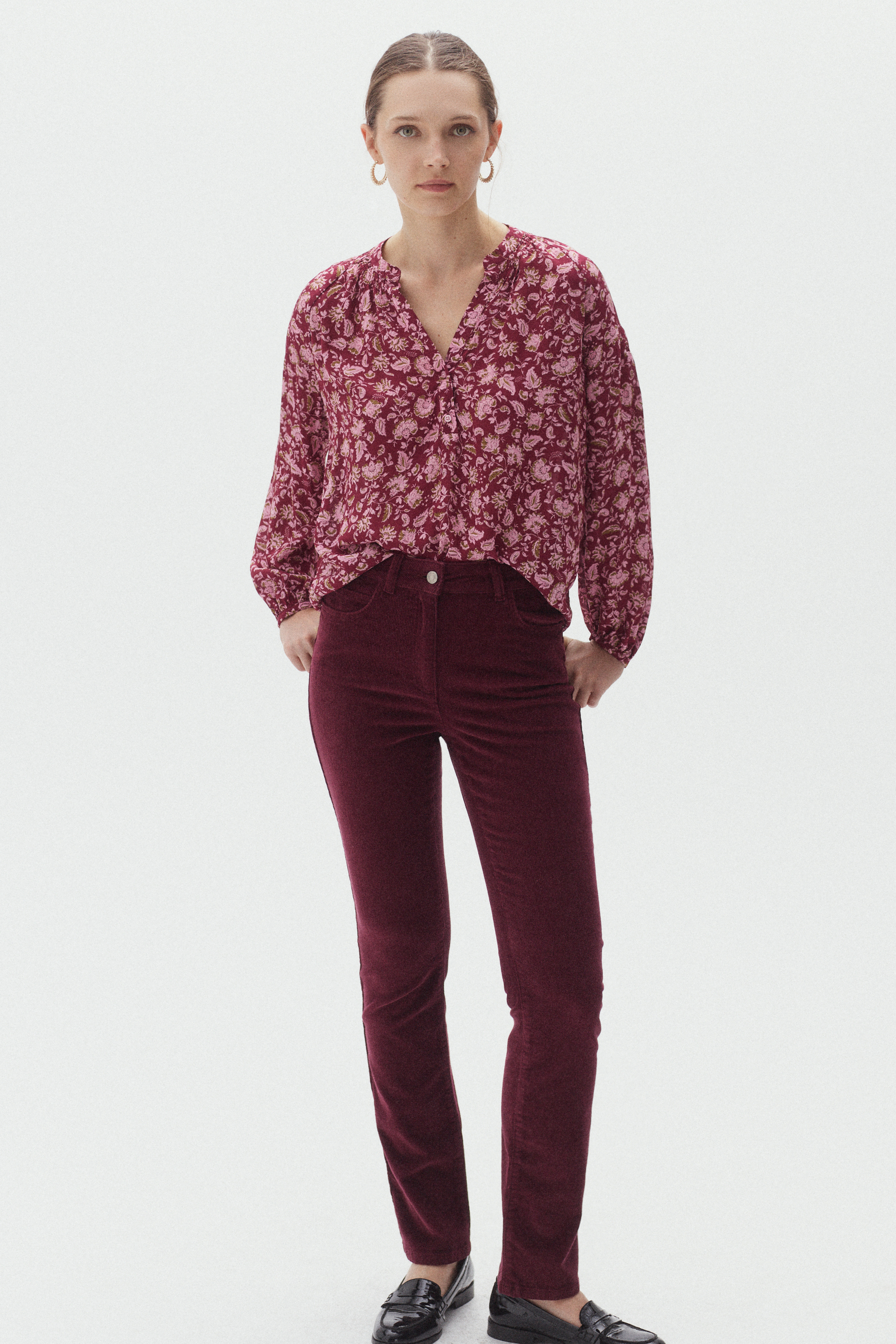 chemisier maelle rose cerise femme chemisier maelle rose cerise femme