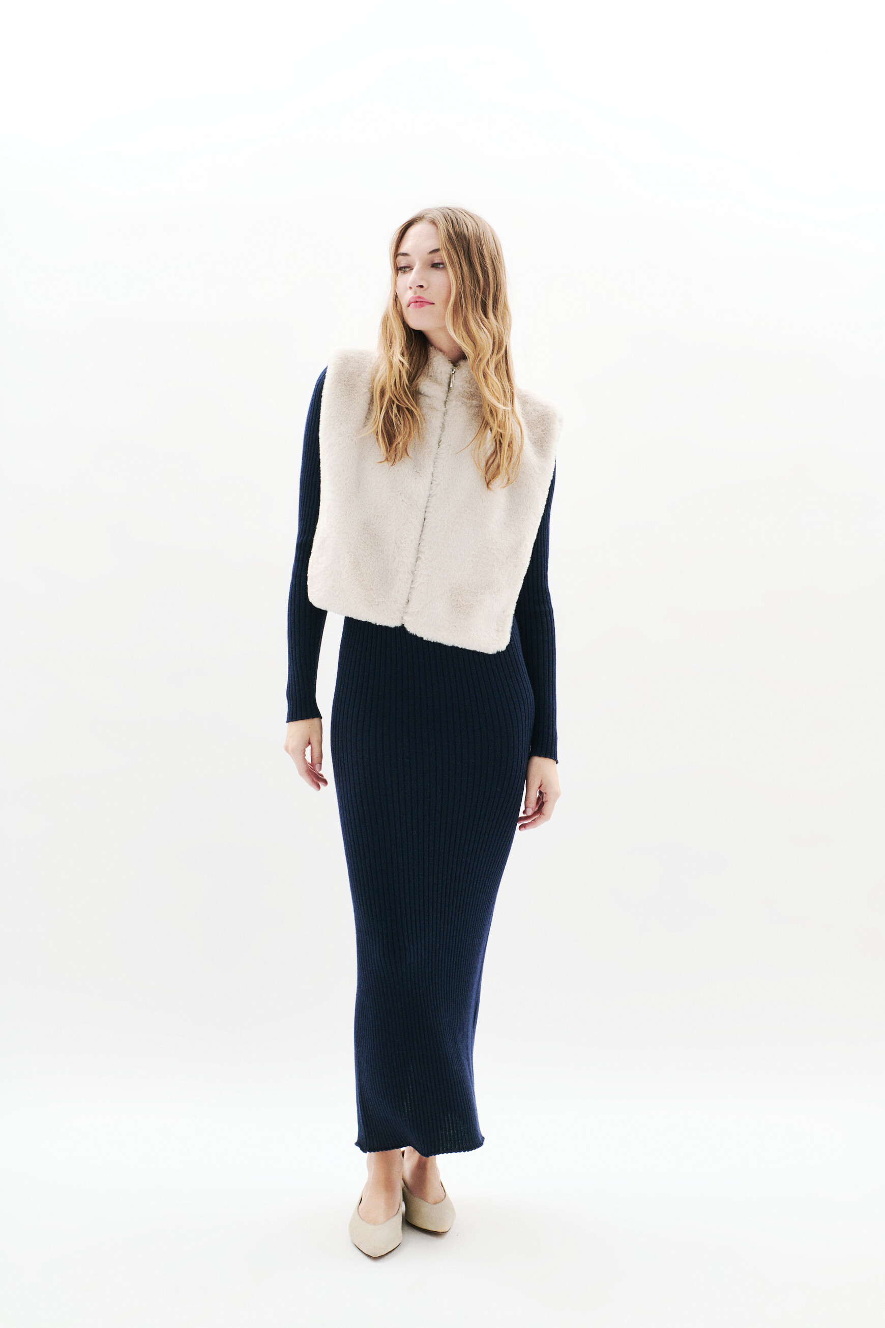 Ytara poncho cream woman
