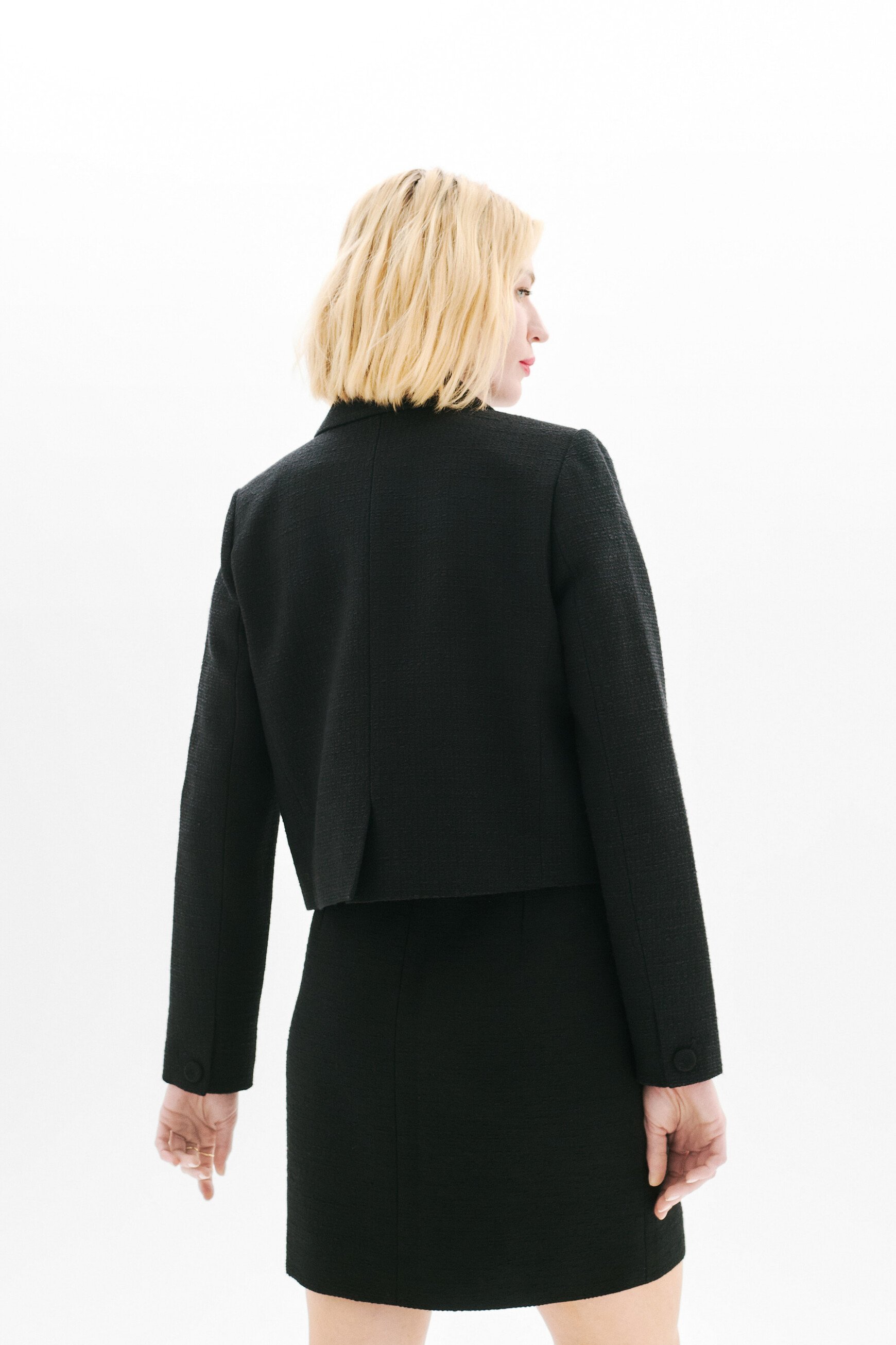 voyelle tweed jacke schwarz damen Voyelle Tweed Jacke schwarz damen