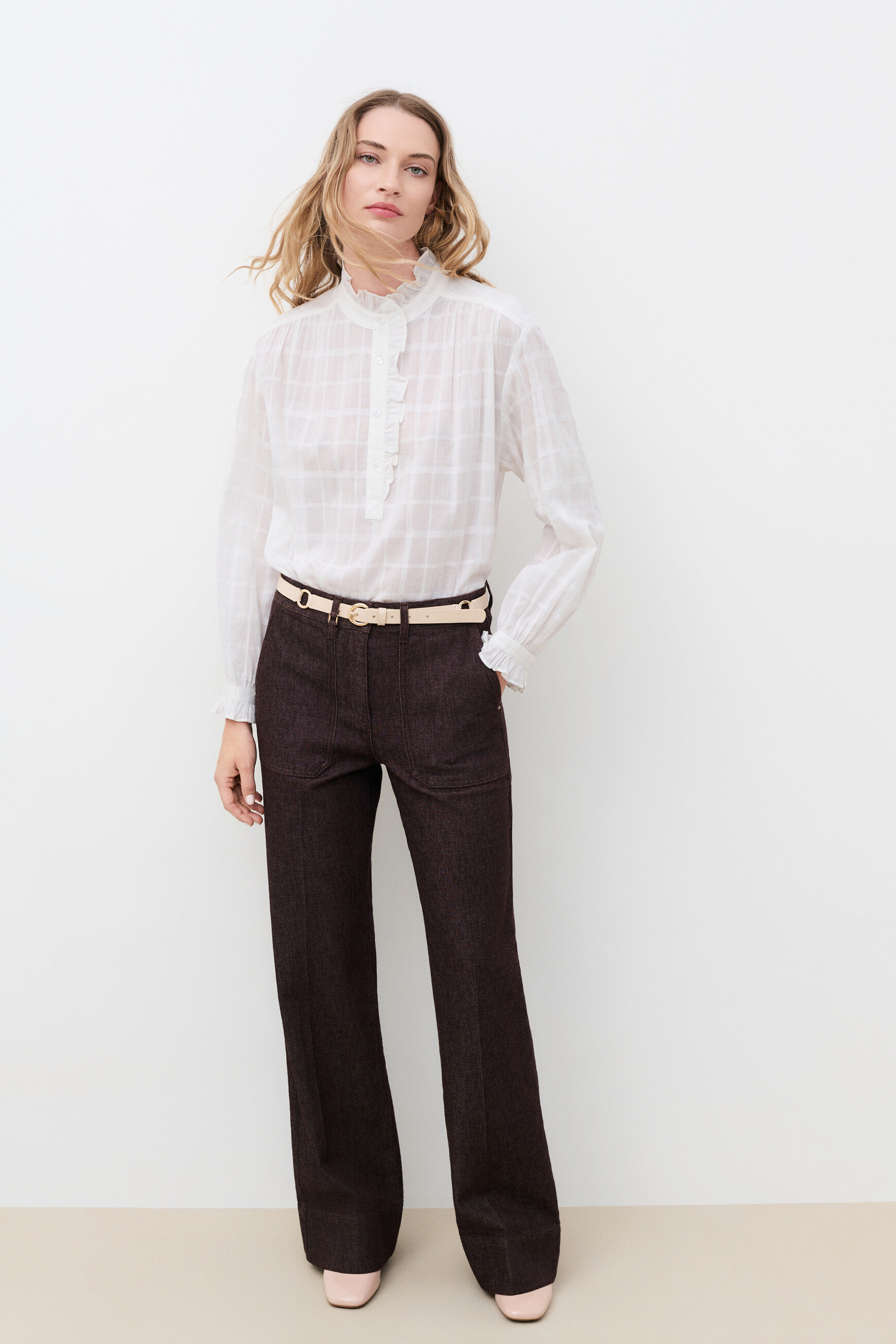 Cfleur blouse ecru woman