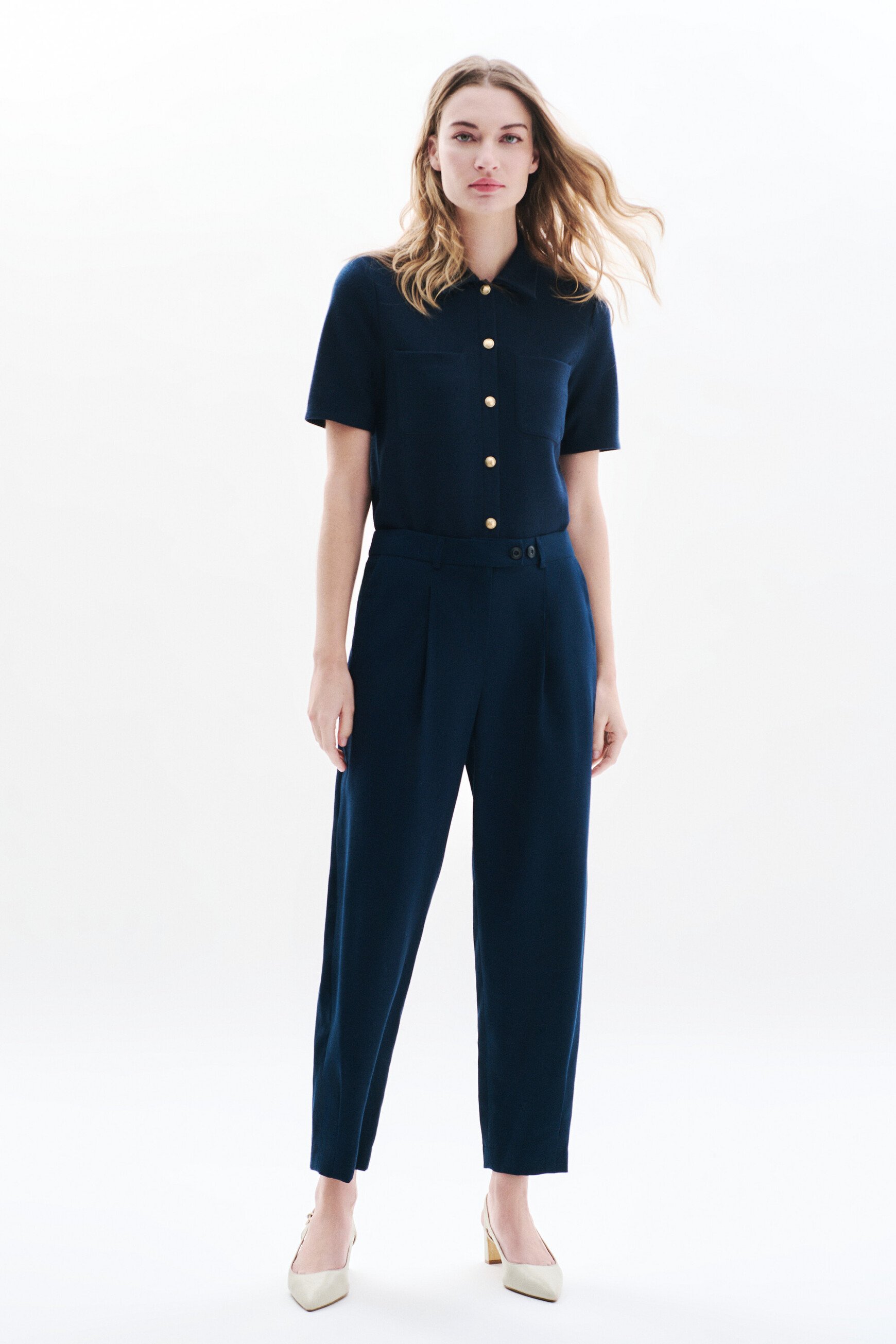 pantalon pvicky bleu marine femme Pantalon Pvicky bleu marine femme