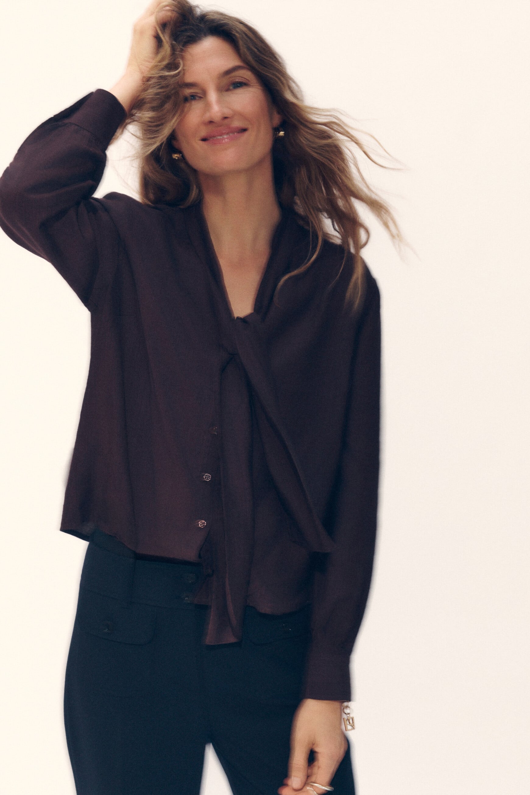 marron fonc&eacute; vrouw