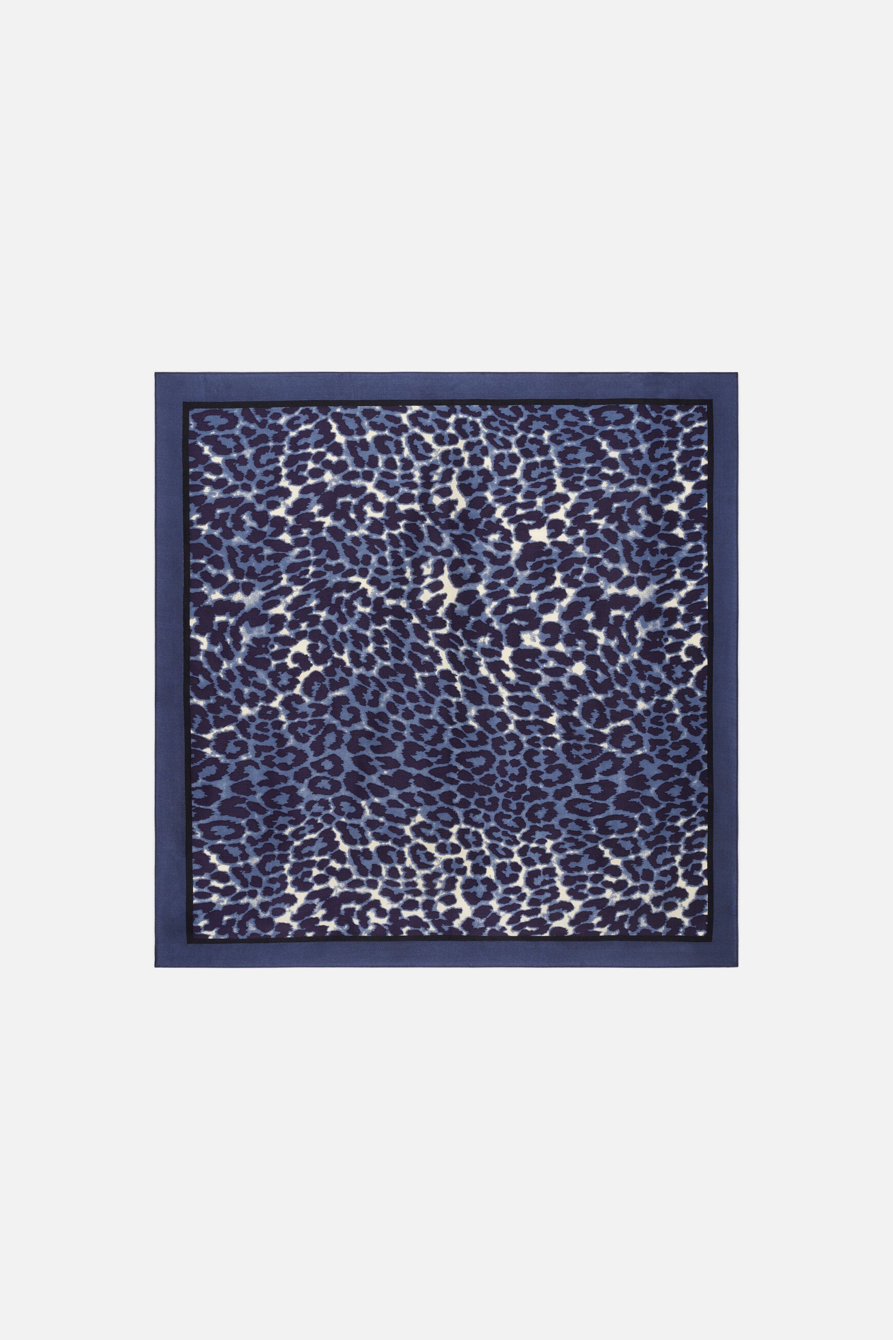 Beasty 100% silk scarf navy blue woman