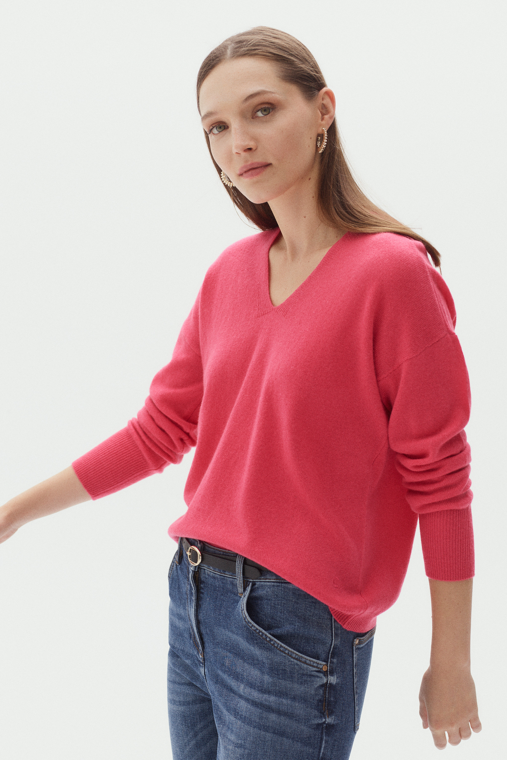 pull gregoire 100 cachemire rose fushia femme pull gregoire 100% cachemire rose fushia femme