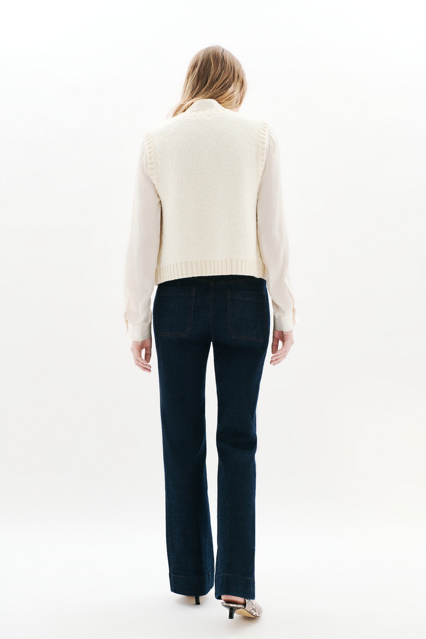 Gilet Mdino ecru femme