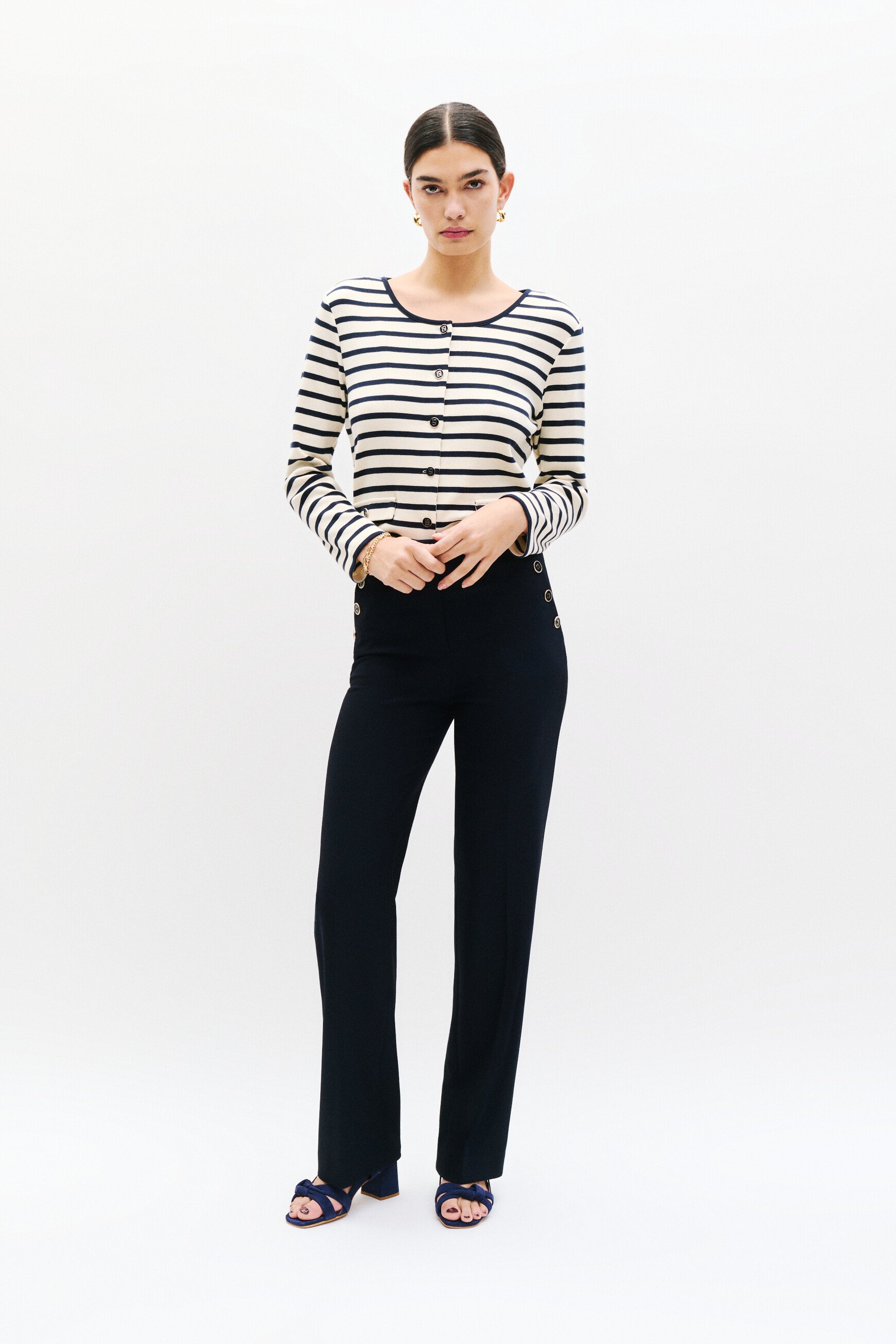 pantalon pgaston bleu marine femme Pantalon Pgaston bleu marine femme
