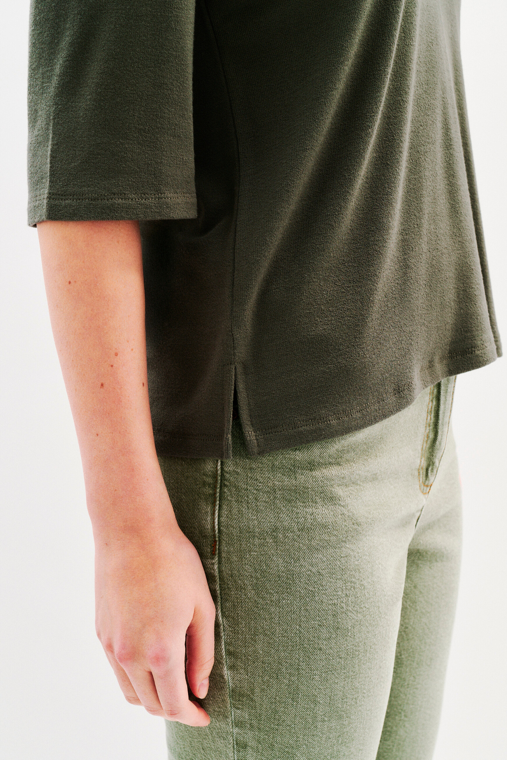 tee shirt elisa vert kaki femme tee shirt elisa vert kaki femme