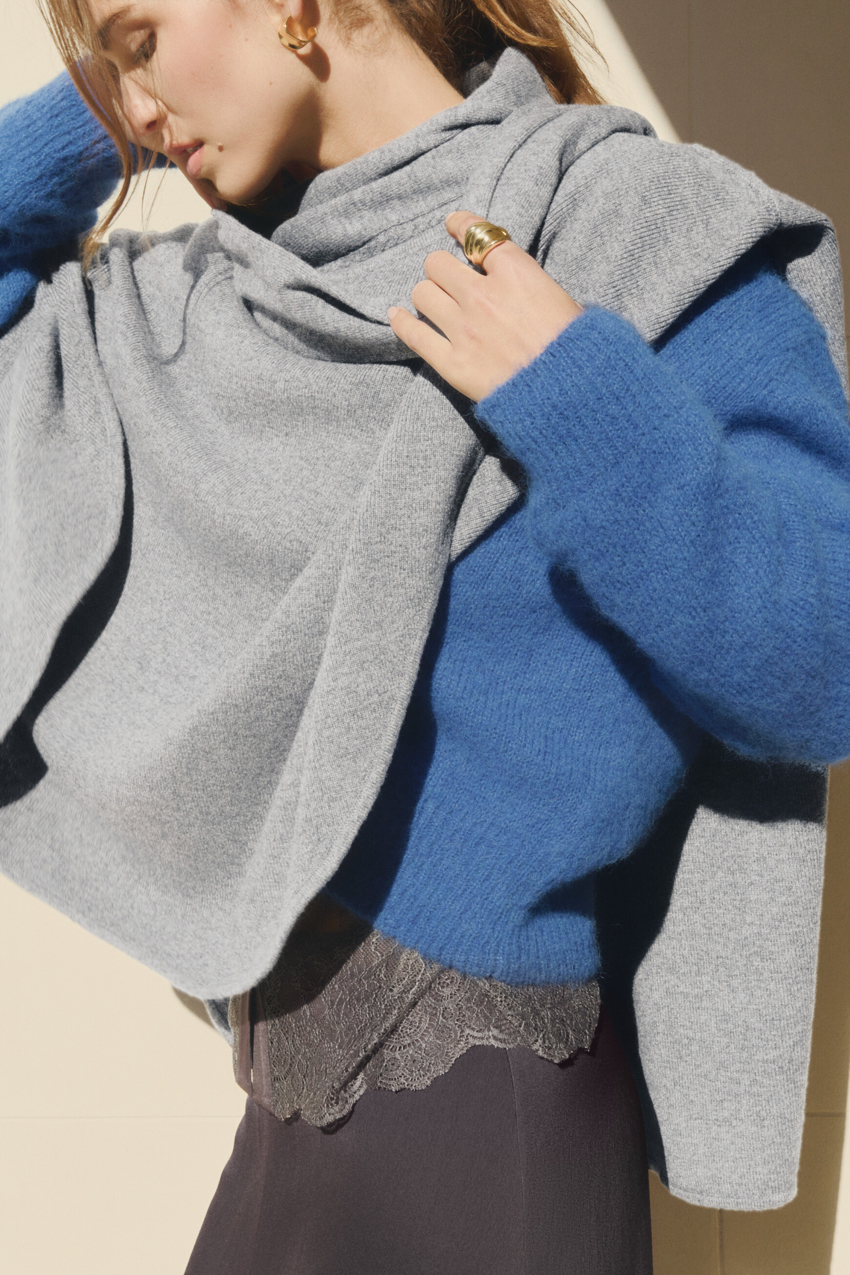 Mcher sweater grey woman