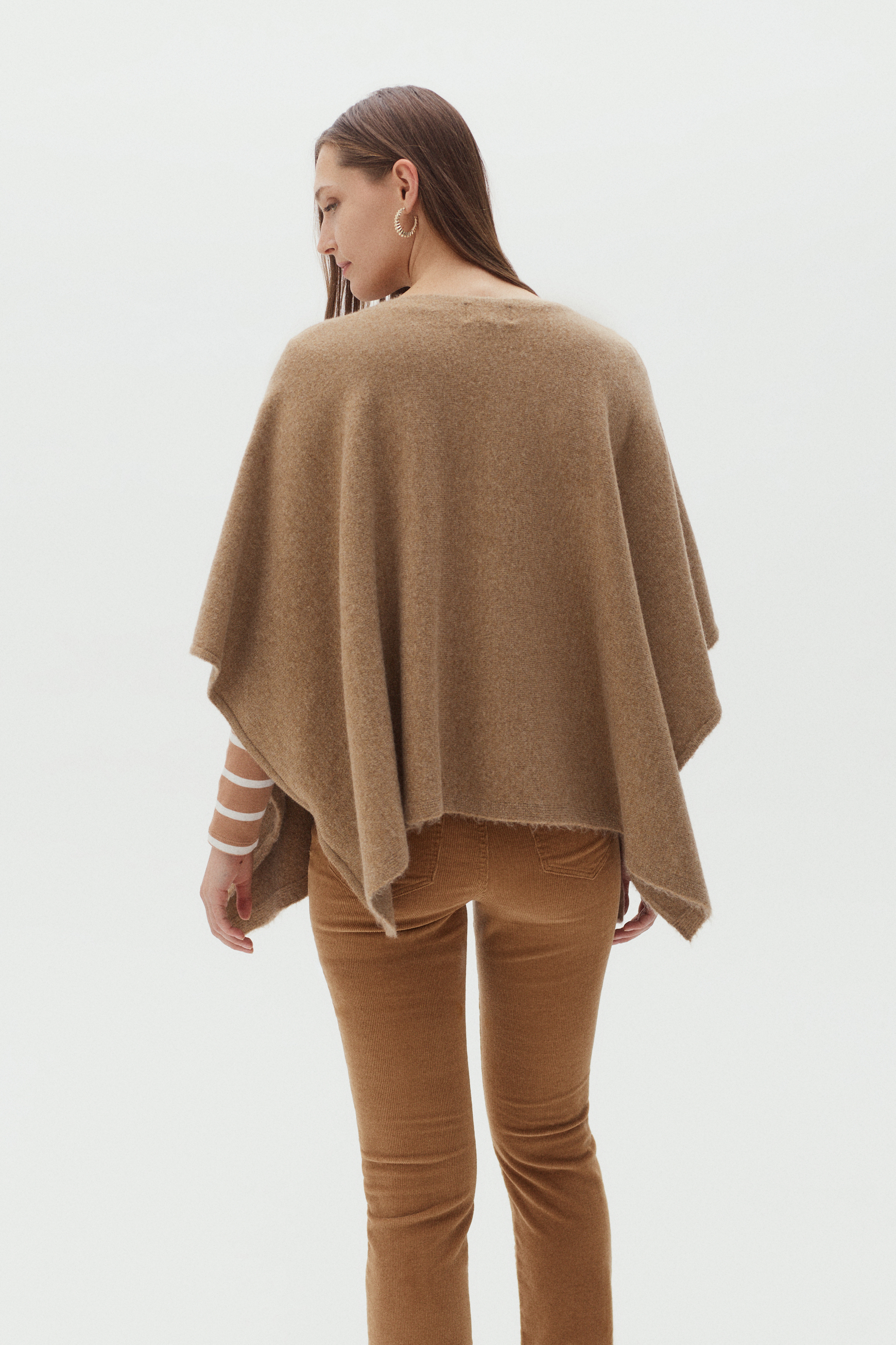 poncho lisa b camel femme poncho lisa b camel femme