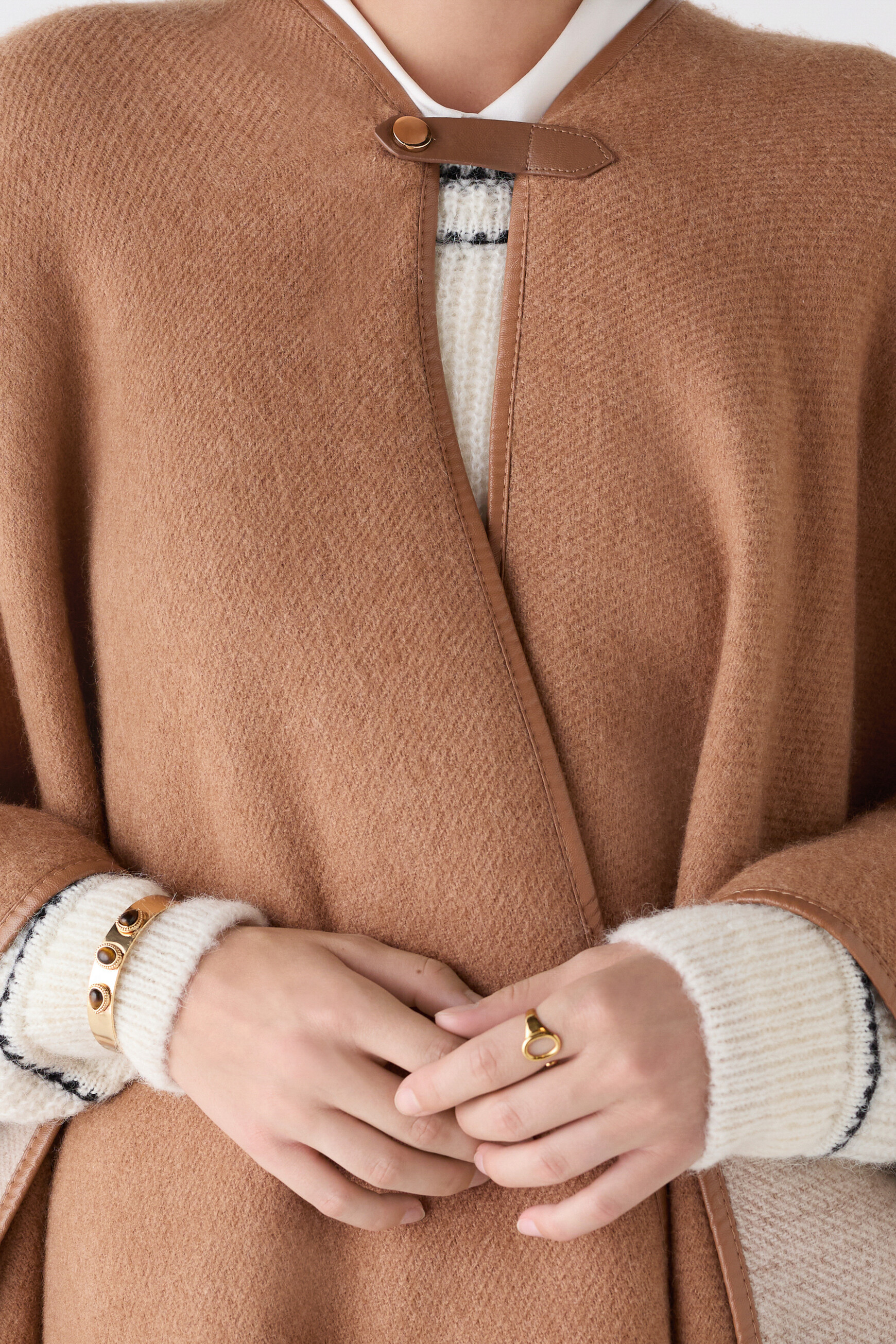poncho heve camel femme Poncho heve camel femme