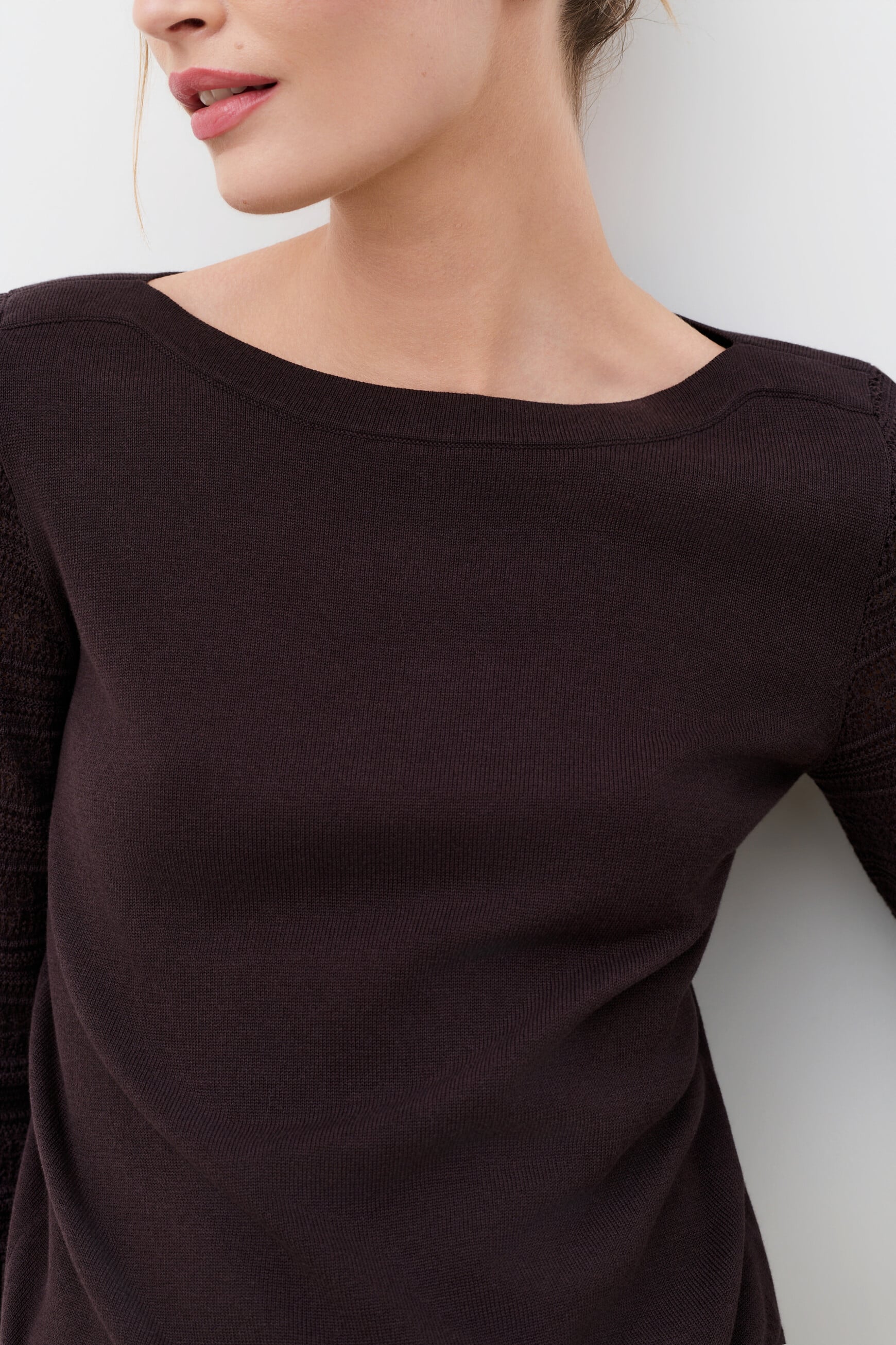 Jersey Mjaynie marr&oacute;n oscuro mujer