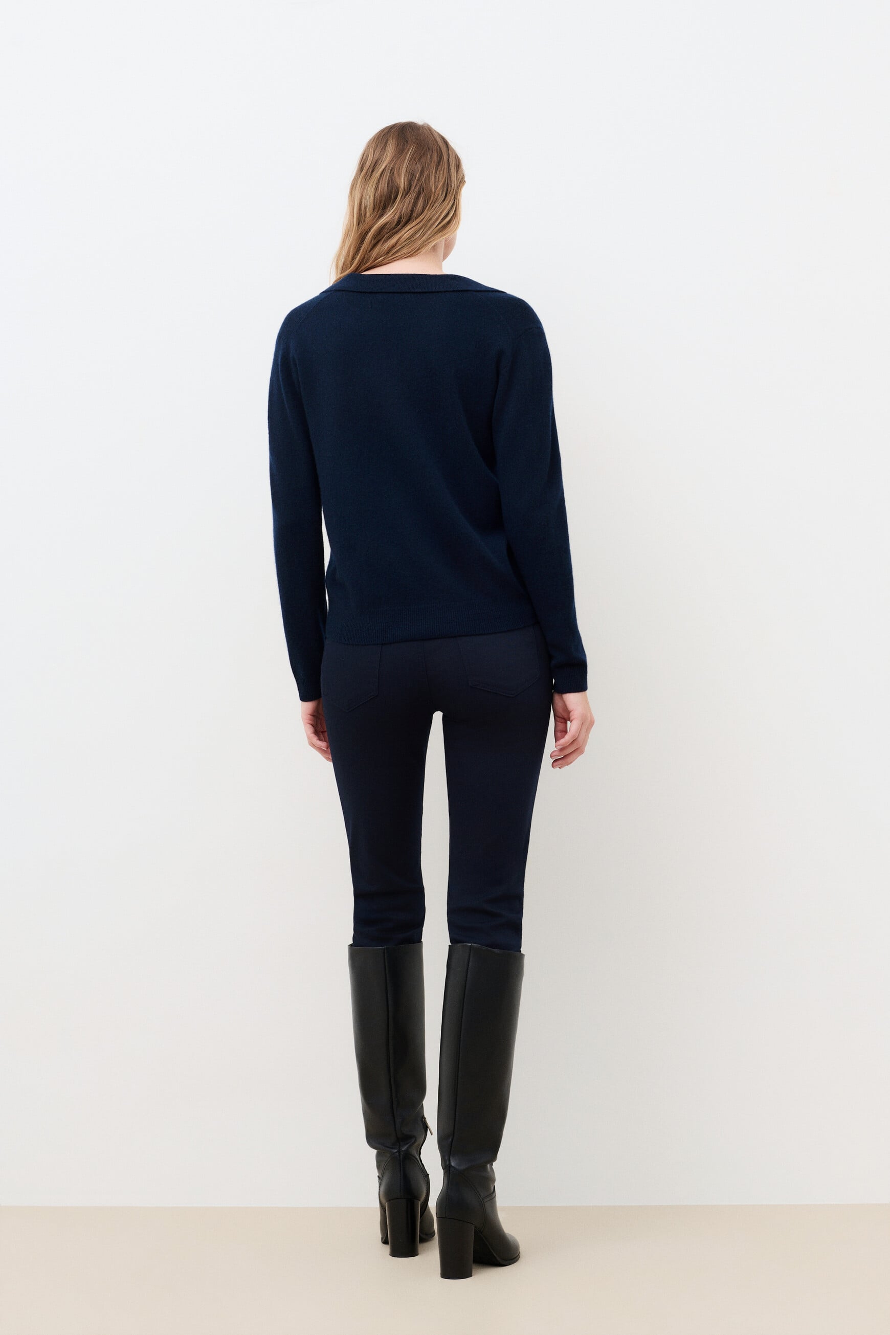 Mvictor sweater 100% cashmere navy blue woman