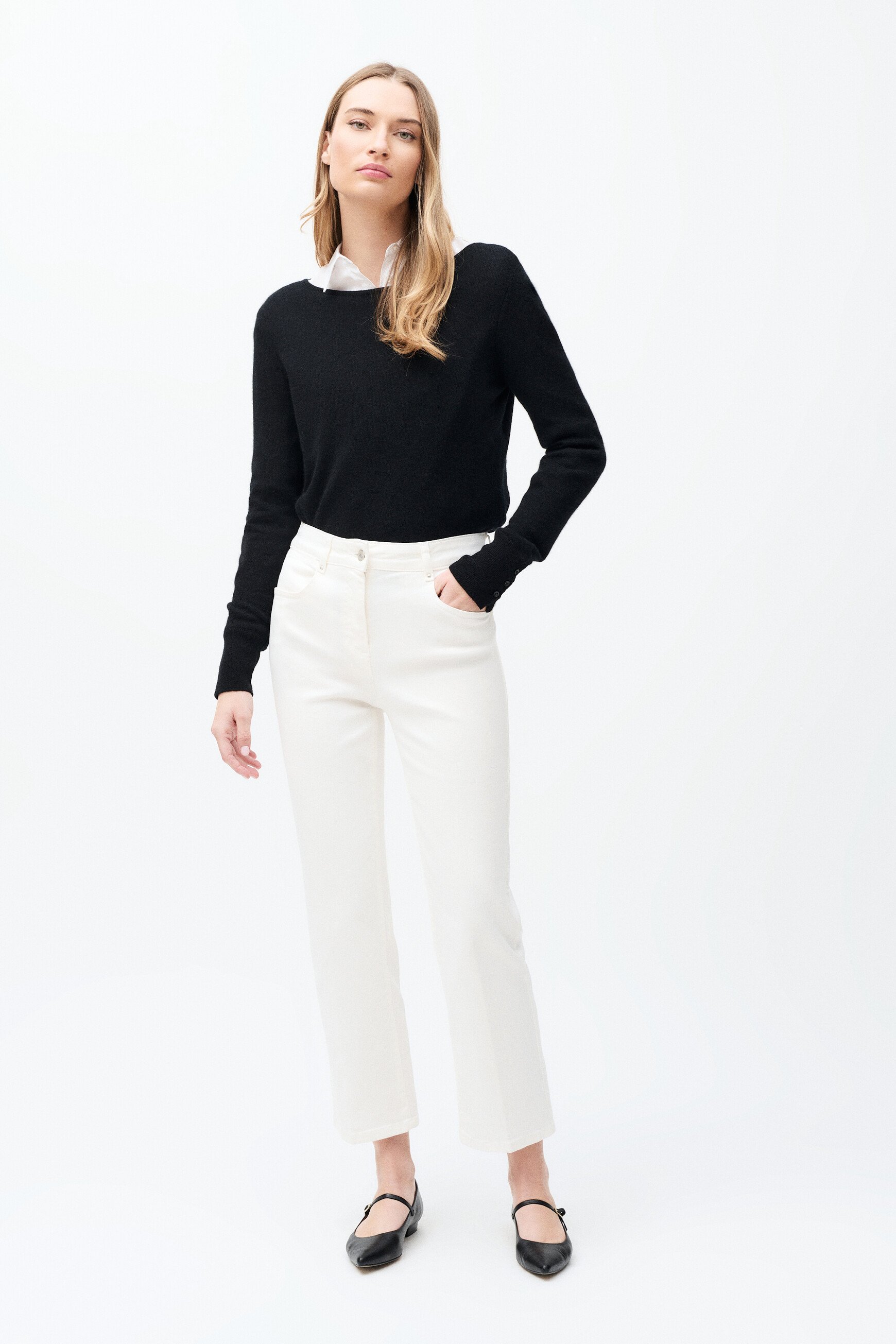 como pants ivory woman Como pants ivory woman