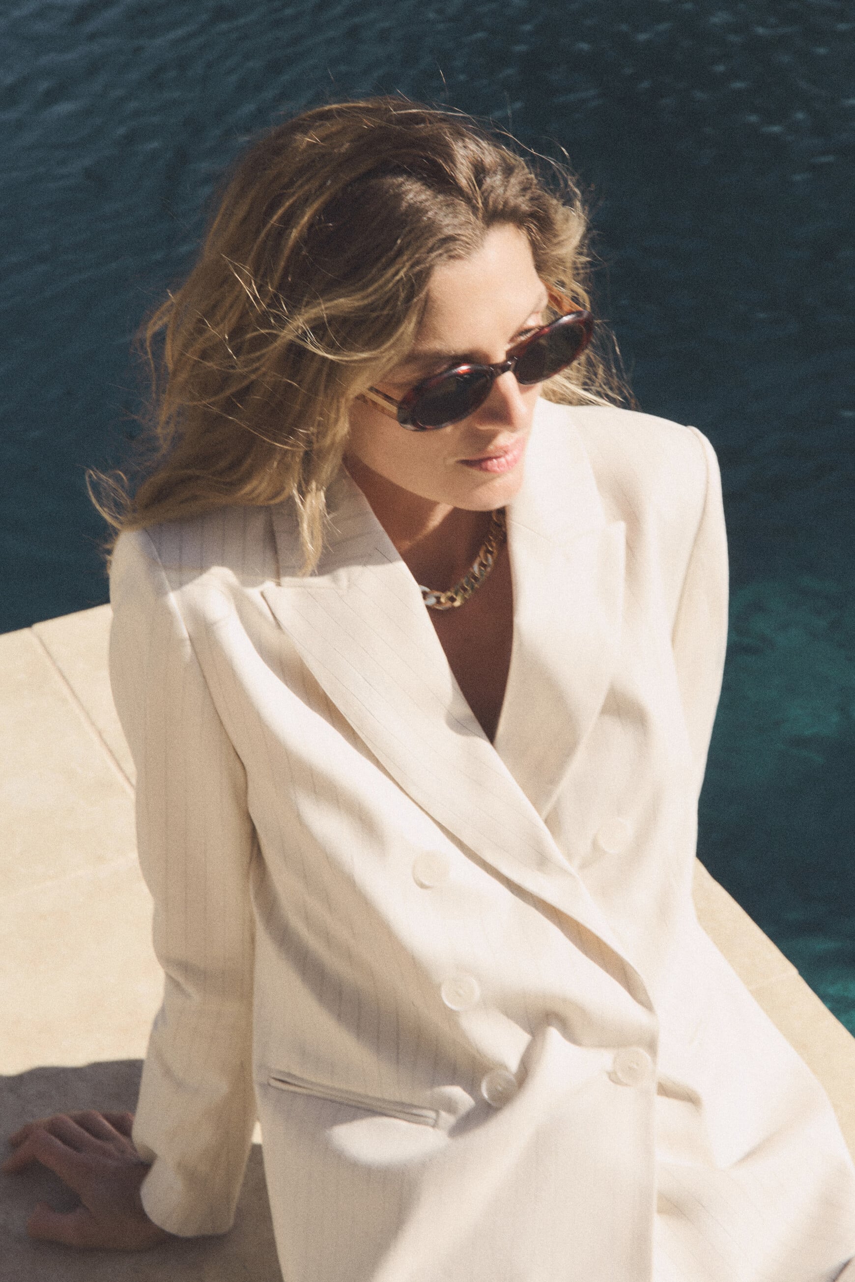 Veste Vmaina Rayee creme femme