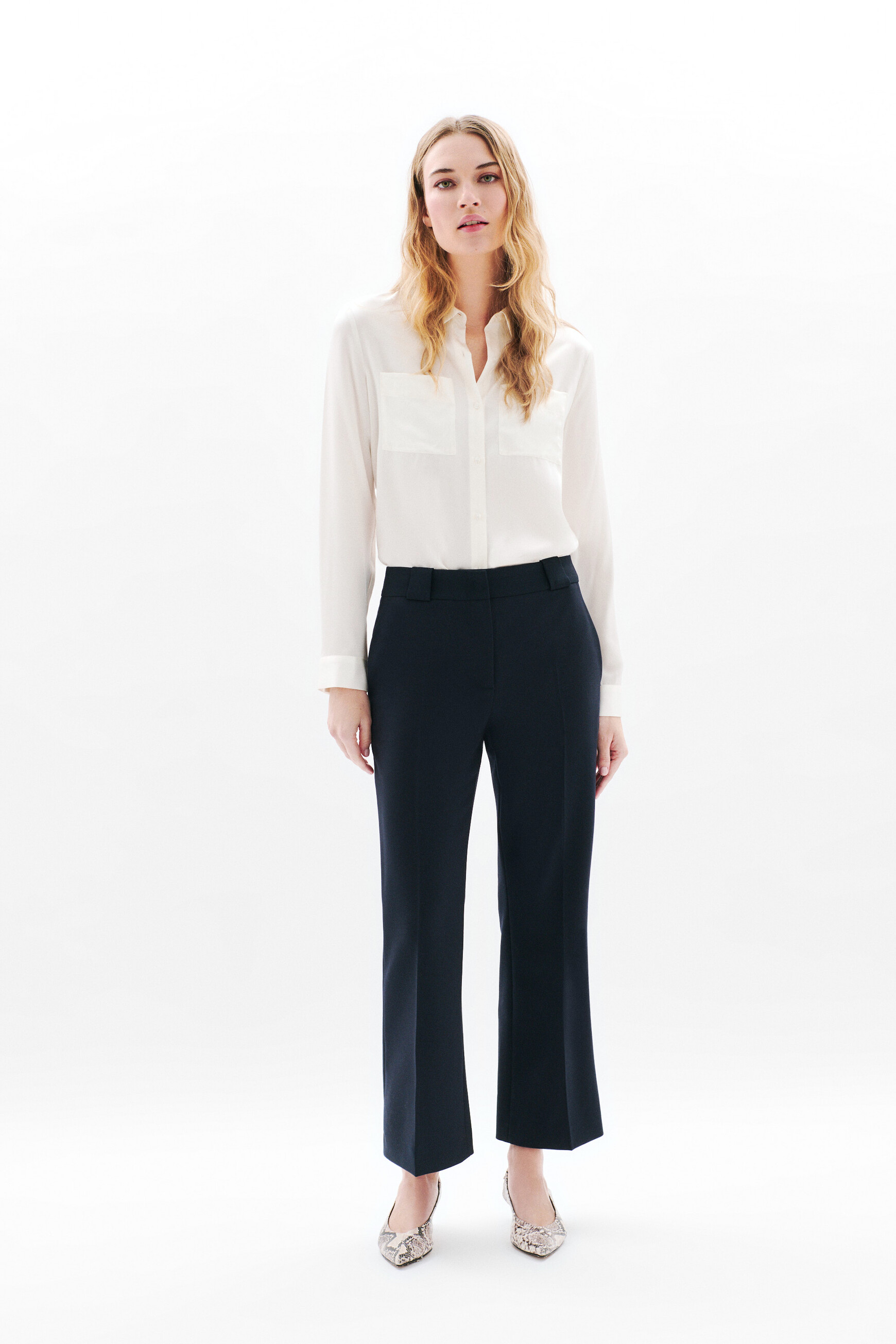 Pantalon Pelagie bleu marine femme