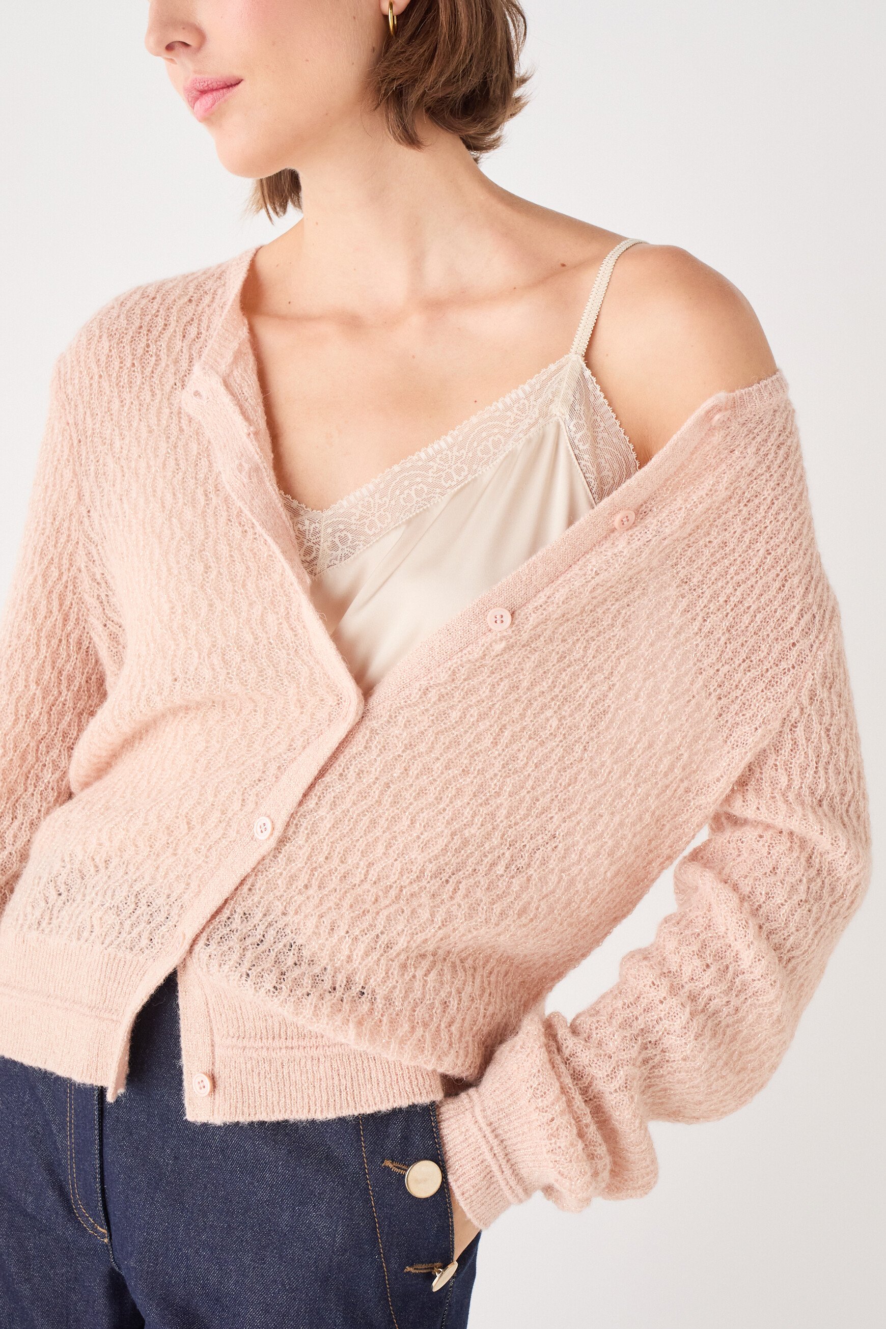 Gilet Mjade rose saumon femme