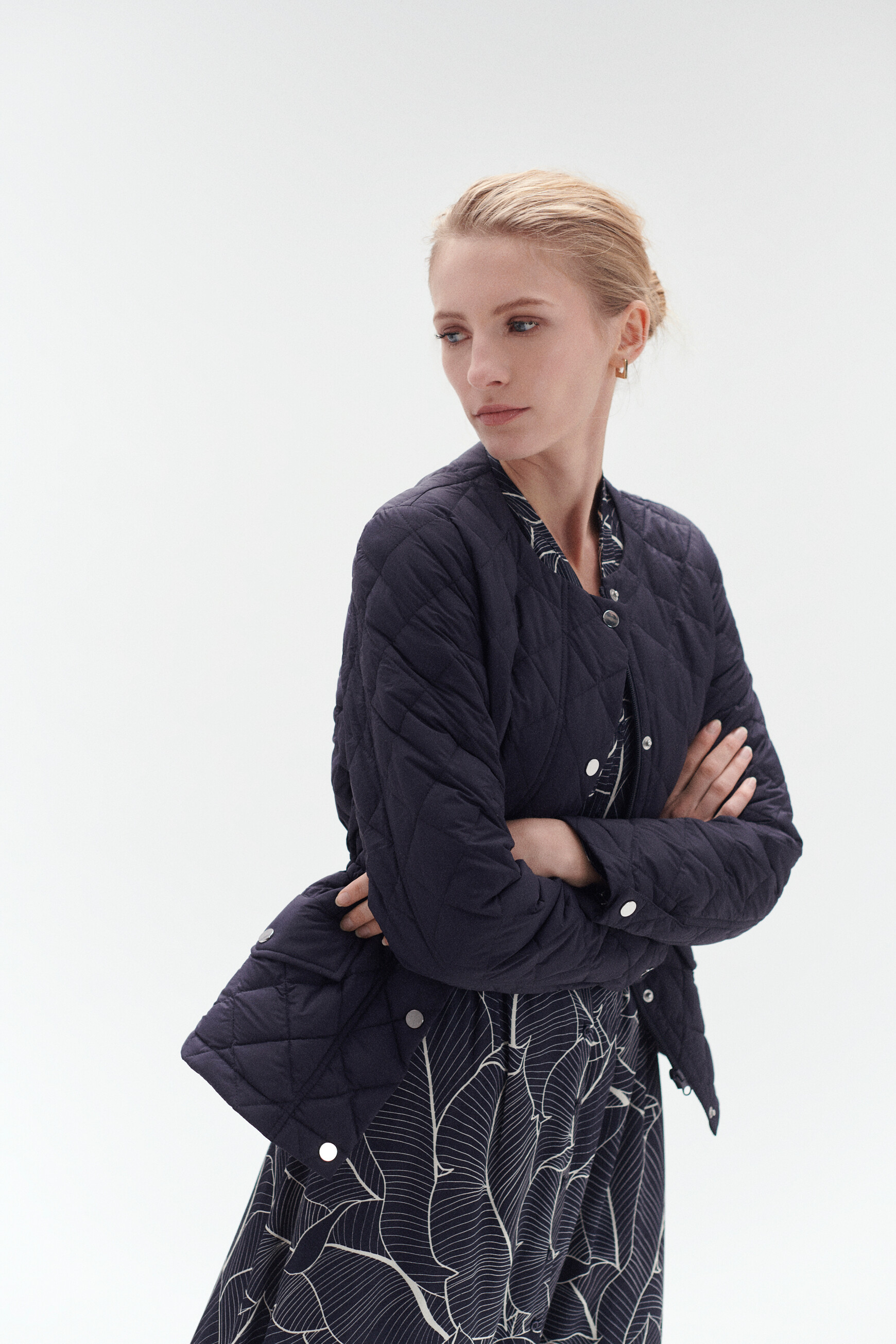 manteau vedra bleu marine femme