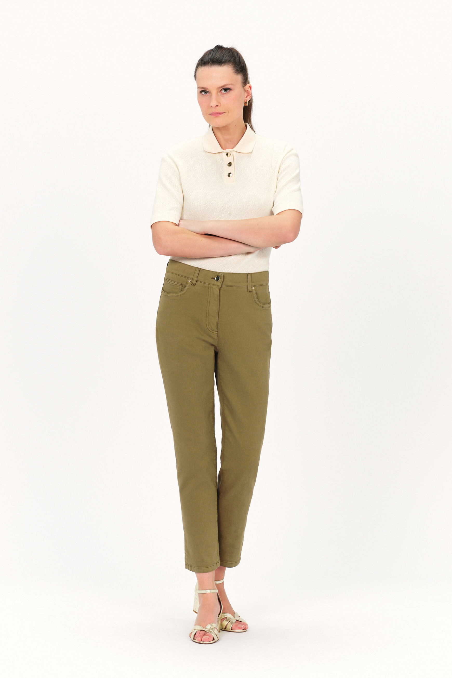 Pantalon poppa 2 vert femme