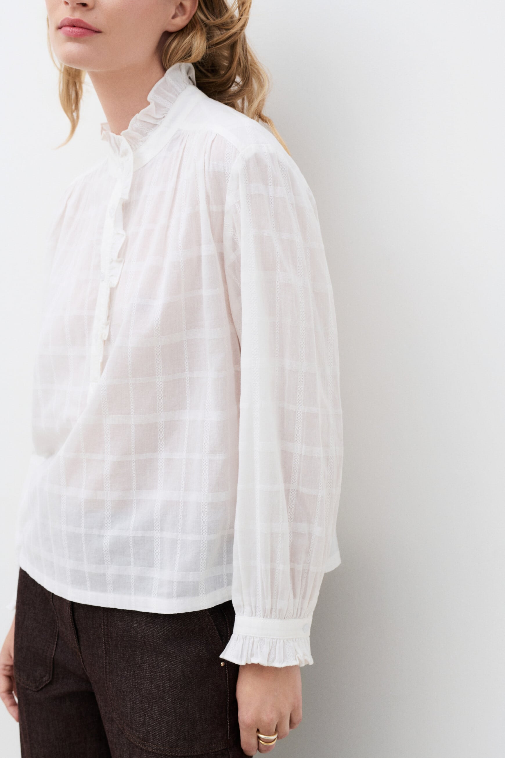Cfleur blouse ecru woman