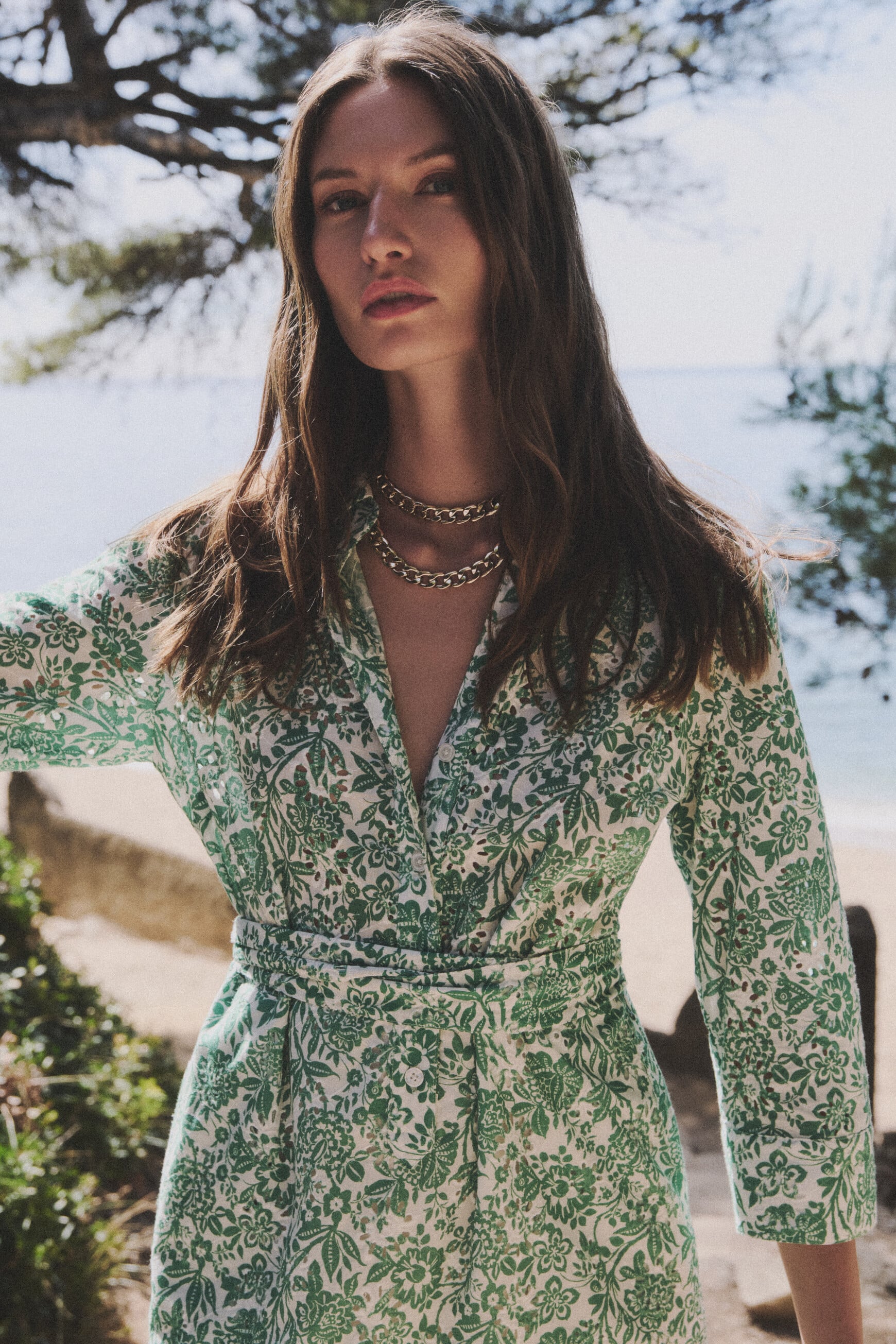 Robe Rlaurane vert femme