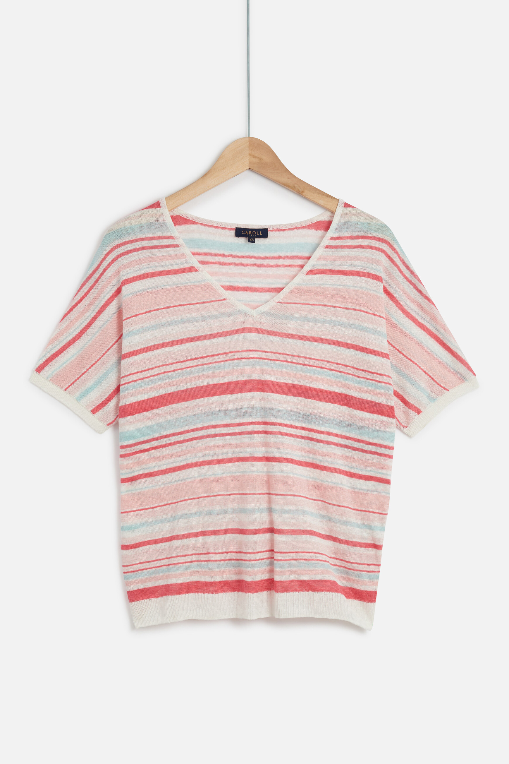 Pullover Milano 100 % Leinen rose damen