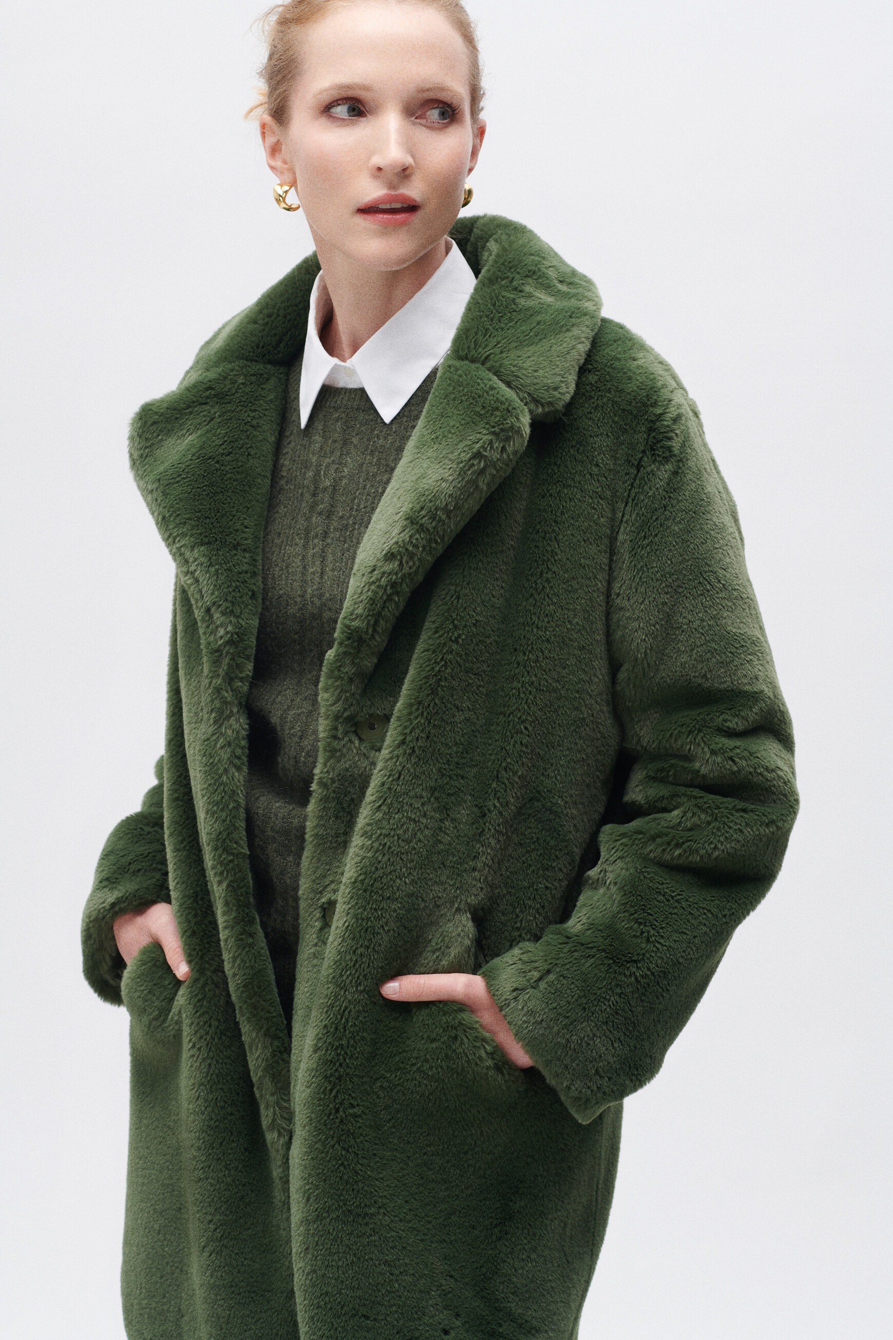 Manteau glovis vert clair femme