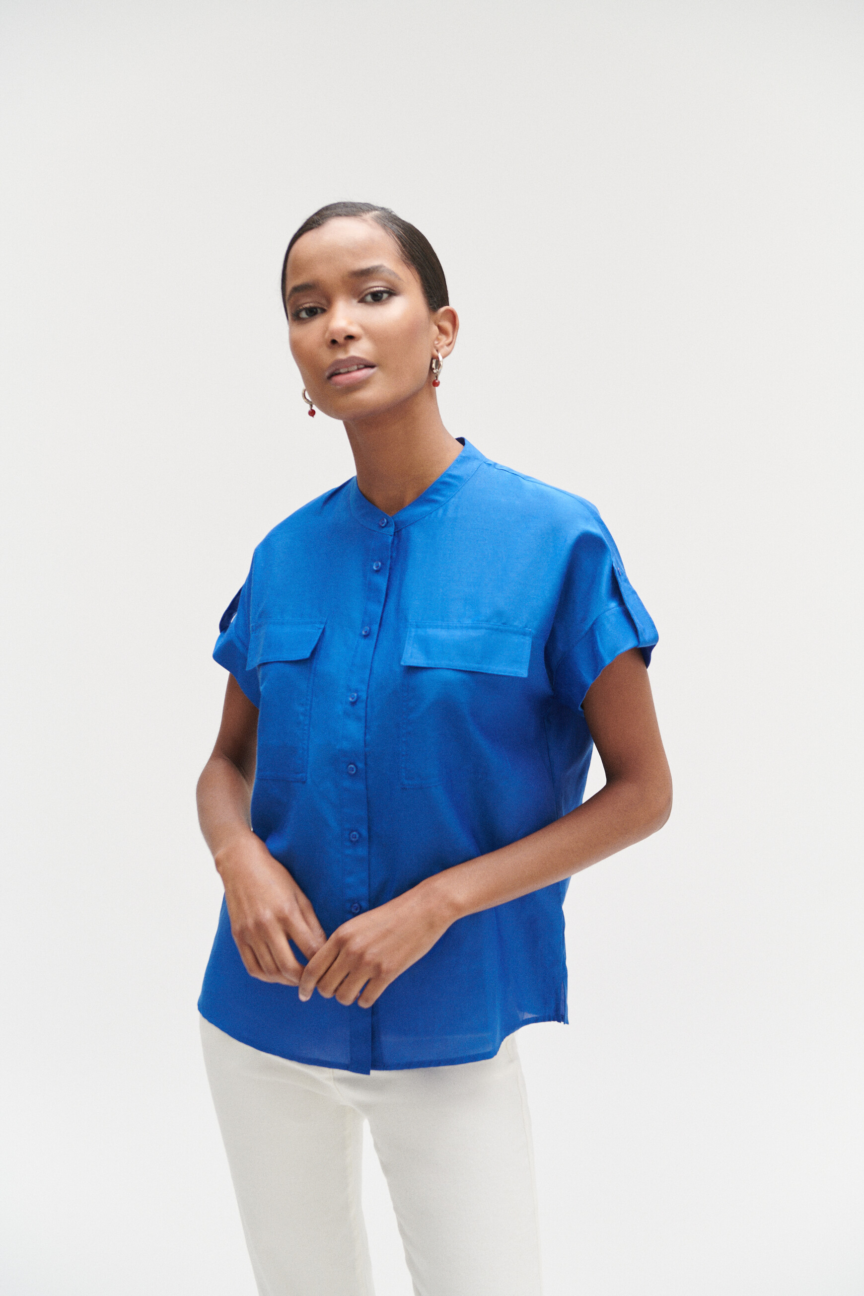 chemise allan bleu electrique femme chemise allan bleu electrique femme