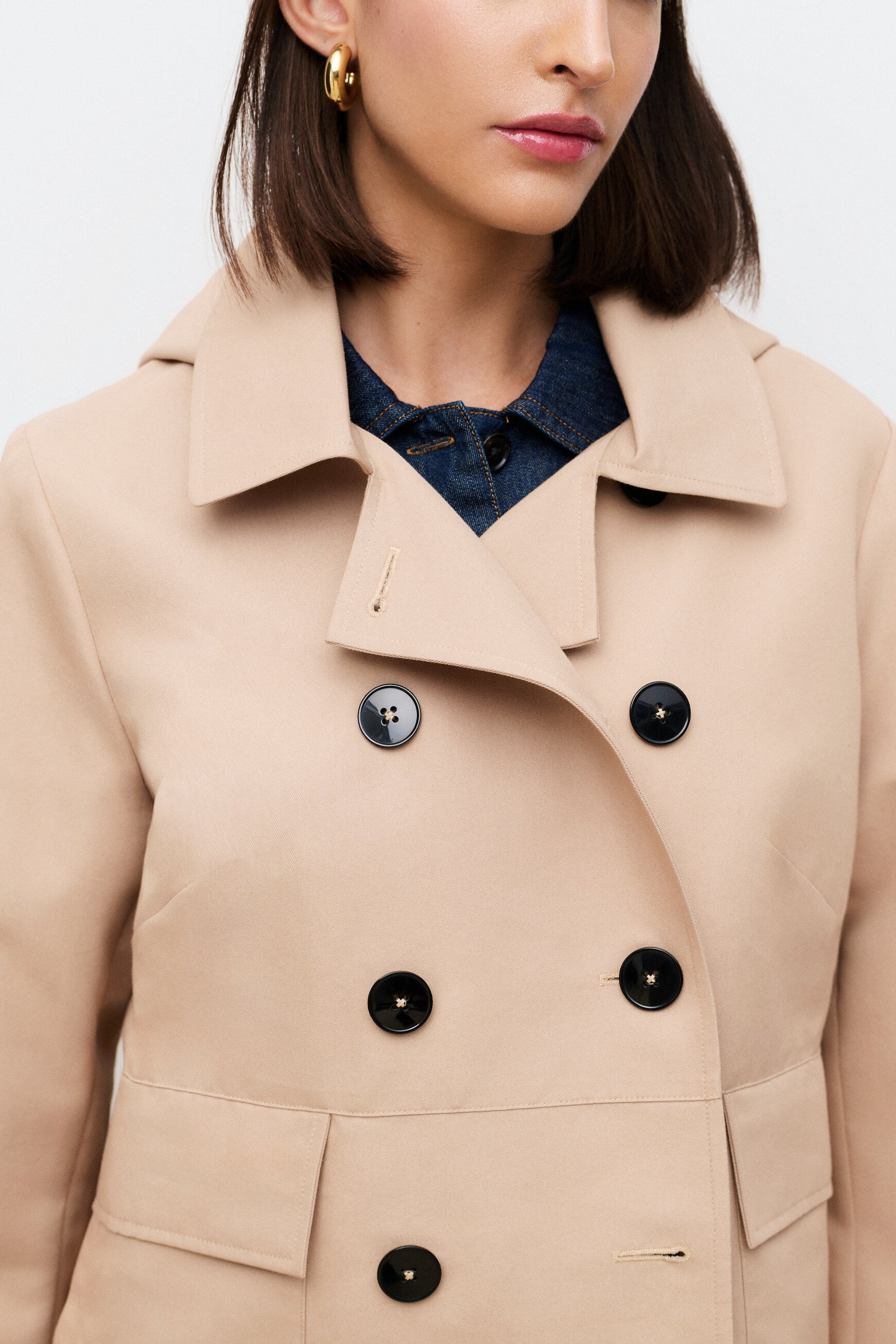 Manteau Glamour sable femme