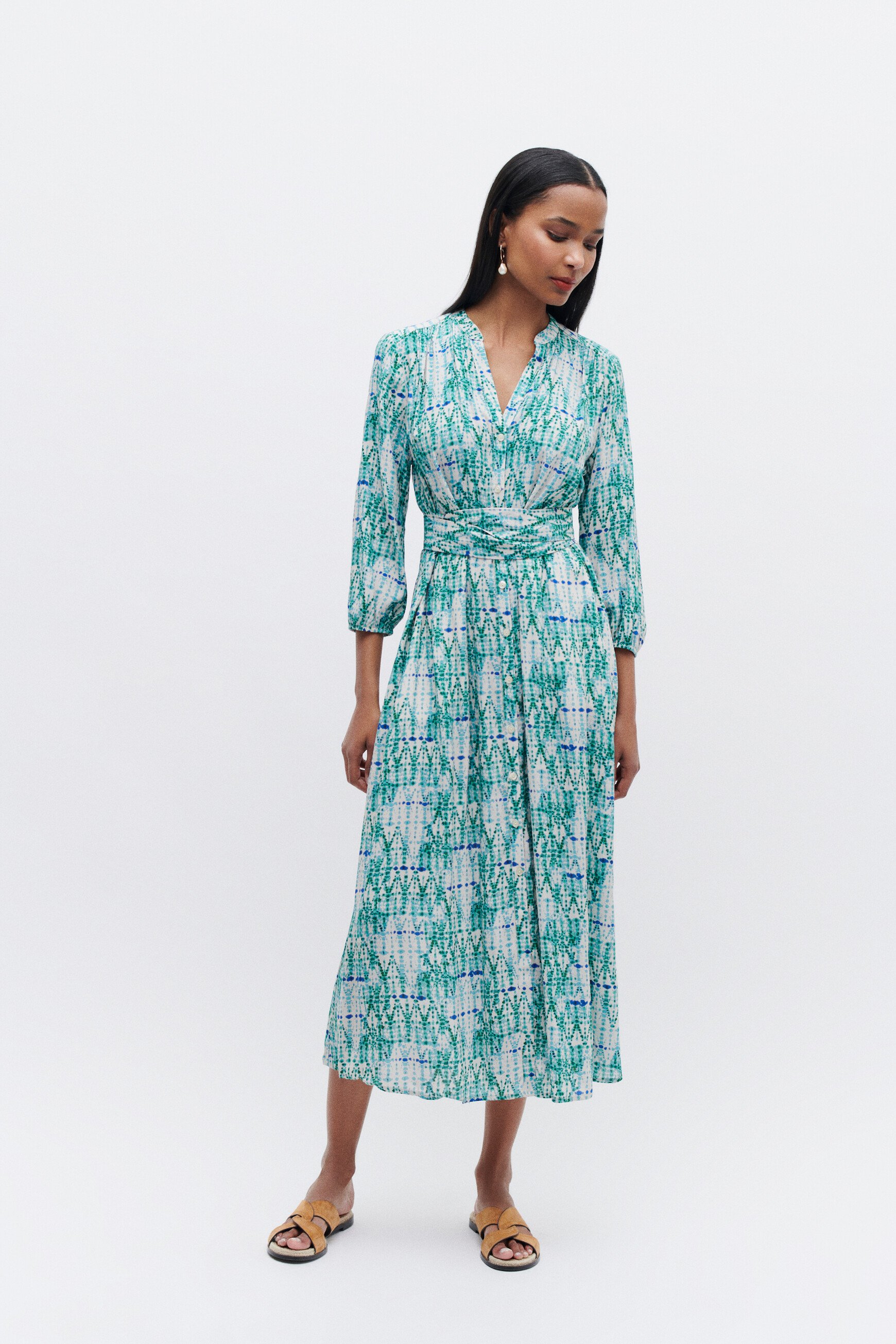 robe nila vert emeraude femme