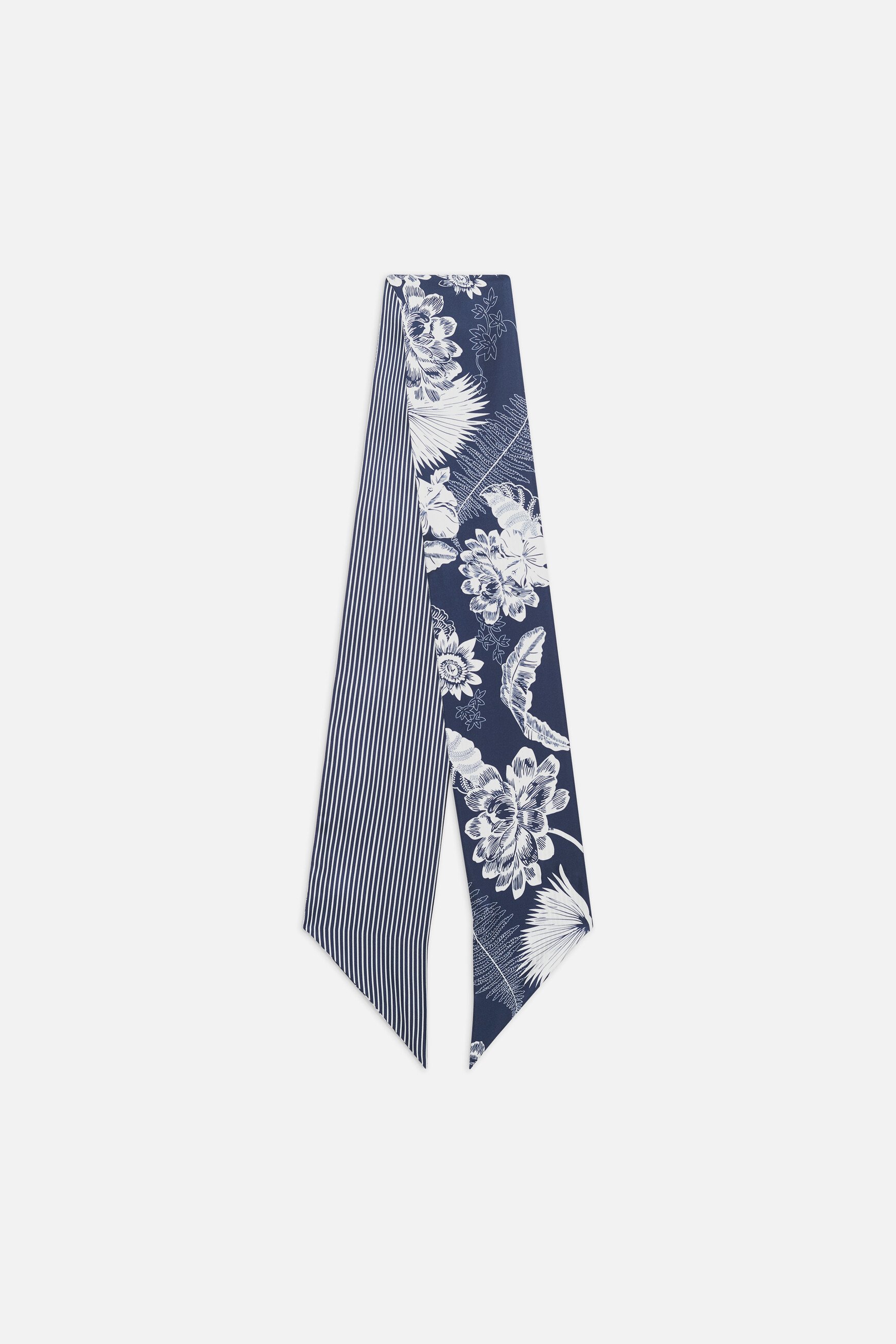 mila sjaal 100 zijde marineblauw vrouw Mila sjaal 100% zijde marineblauw vrouw