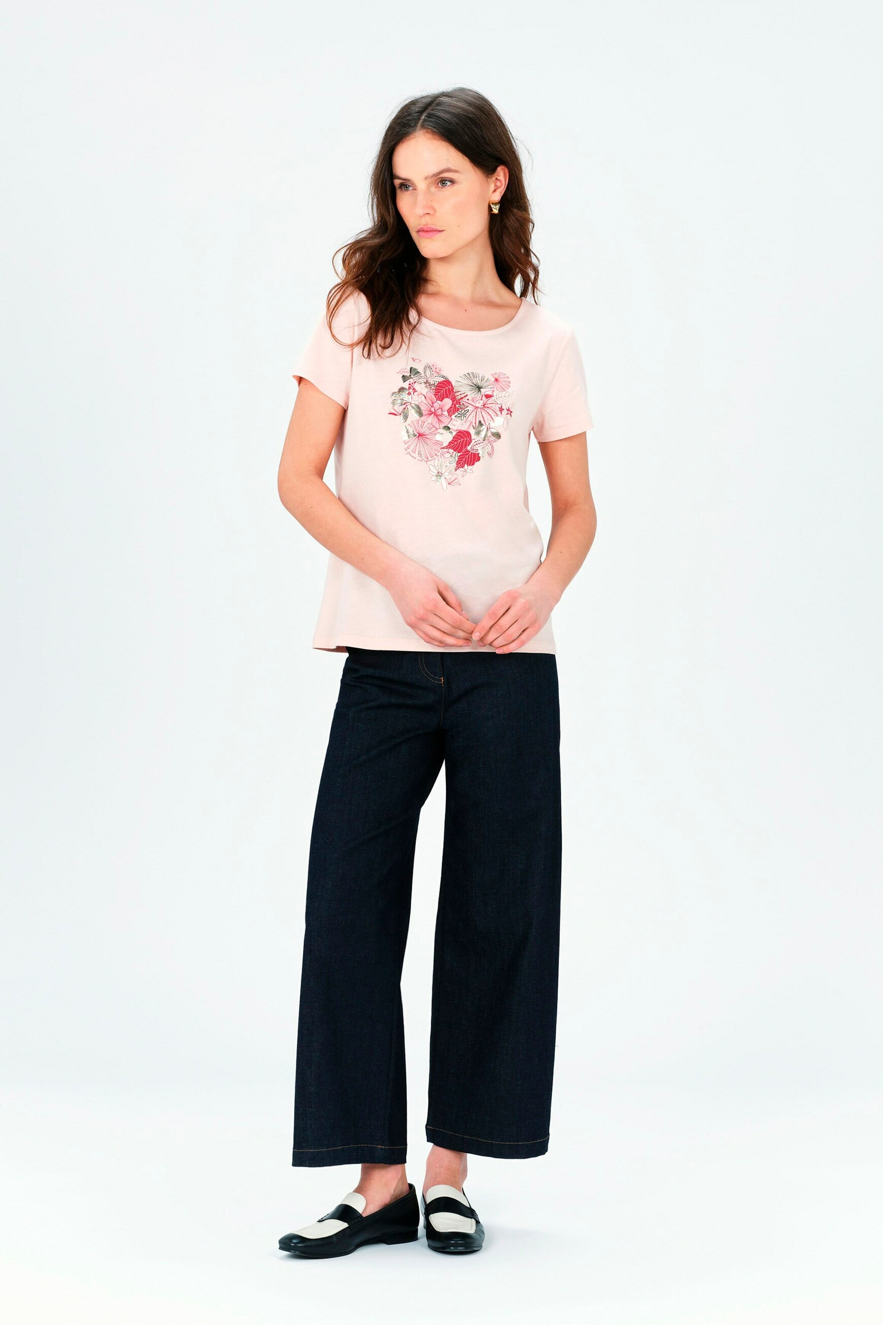 t shirt toutes a lecole taxime heart poederroze vrouw T-shirt Toutes à l'école Taxime heart poederroze vrouw