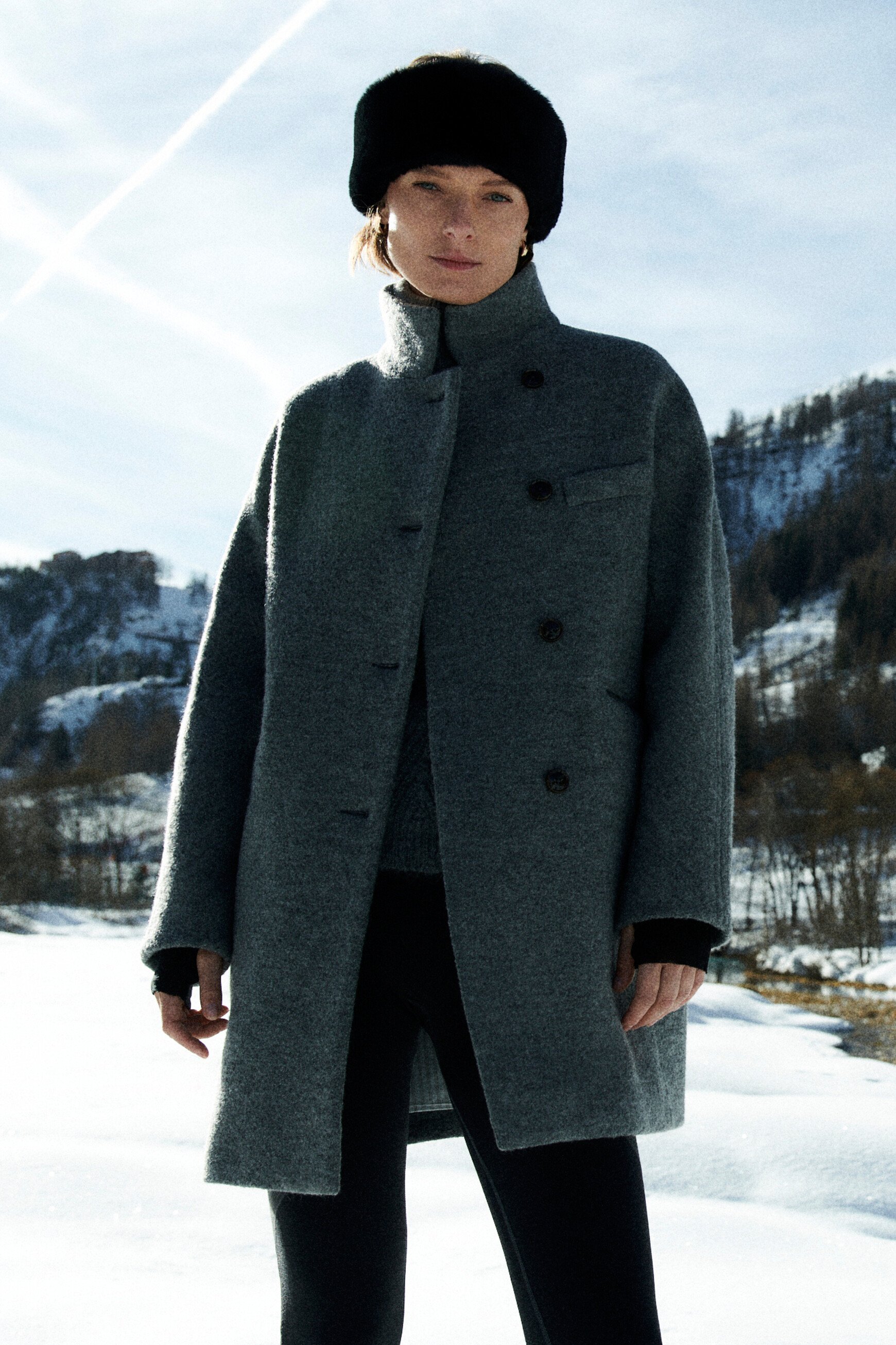 Cappotto Gerome 100% lana grigio chiaro donna