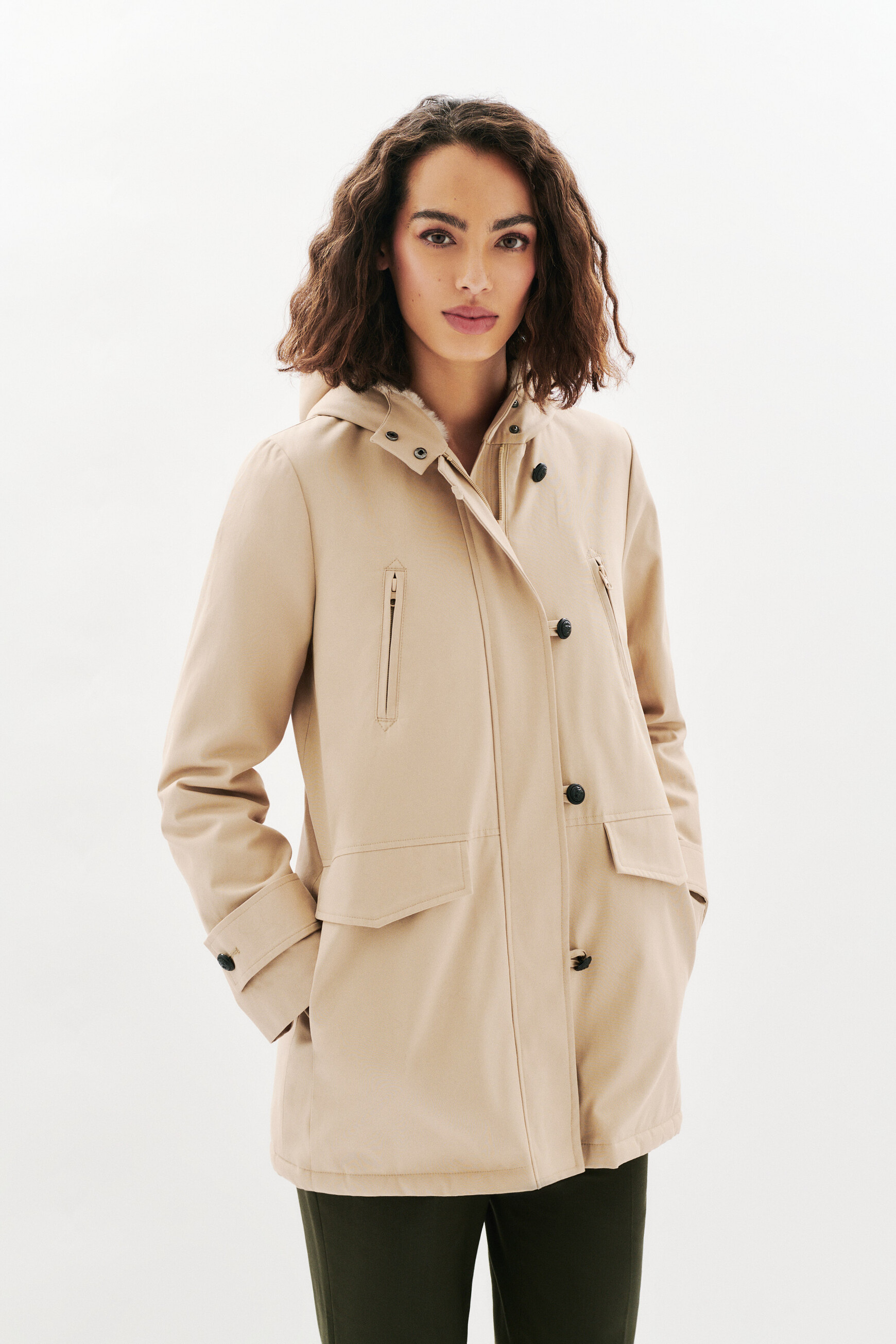 parka electra areia mulher