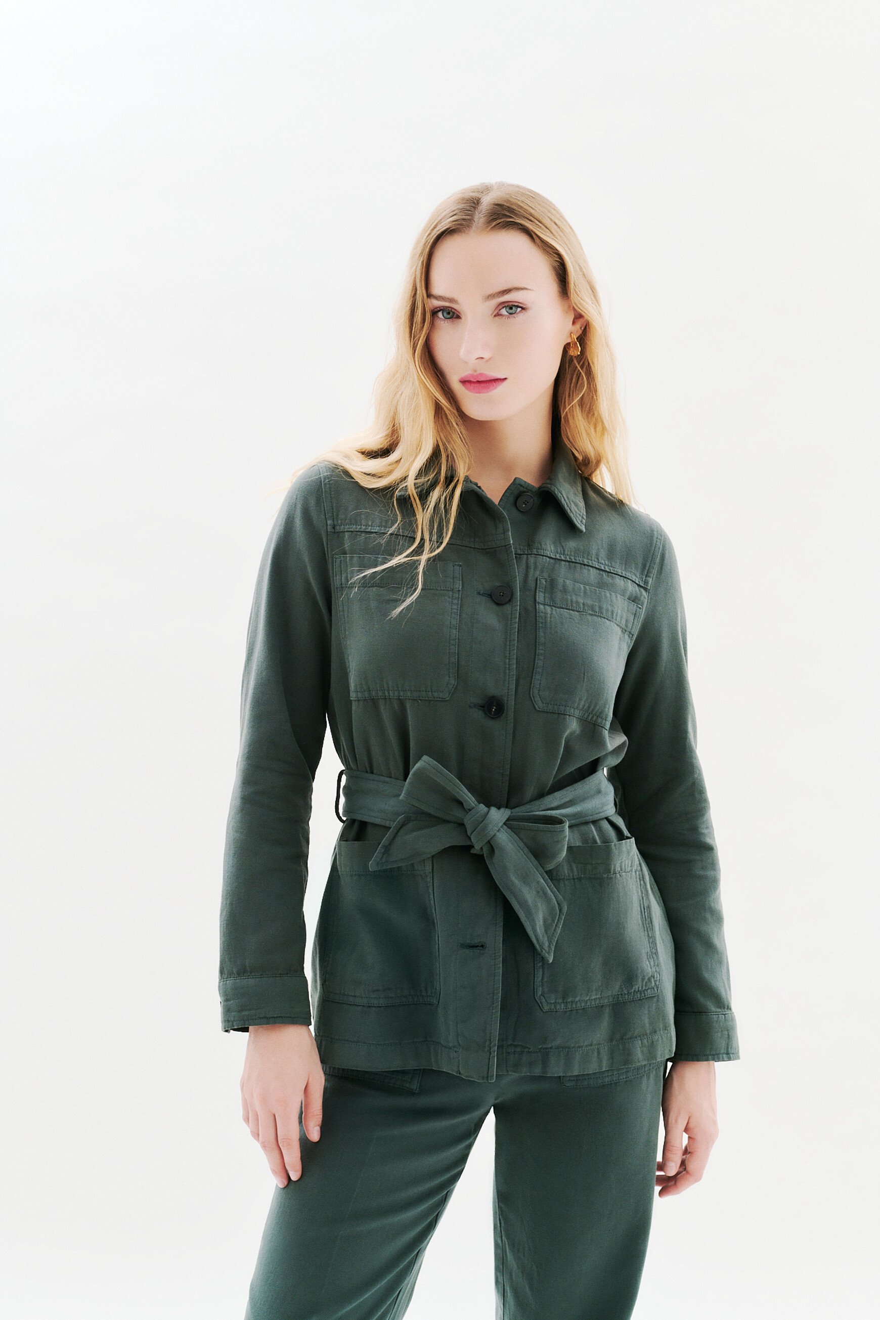 Veste Saharienne Vkelly2 vert kaki femme